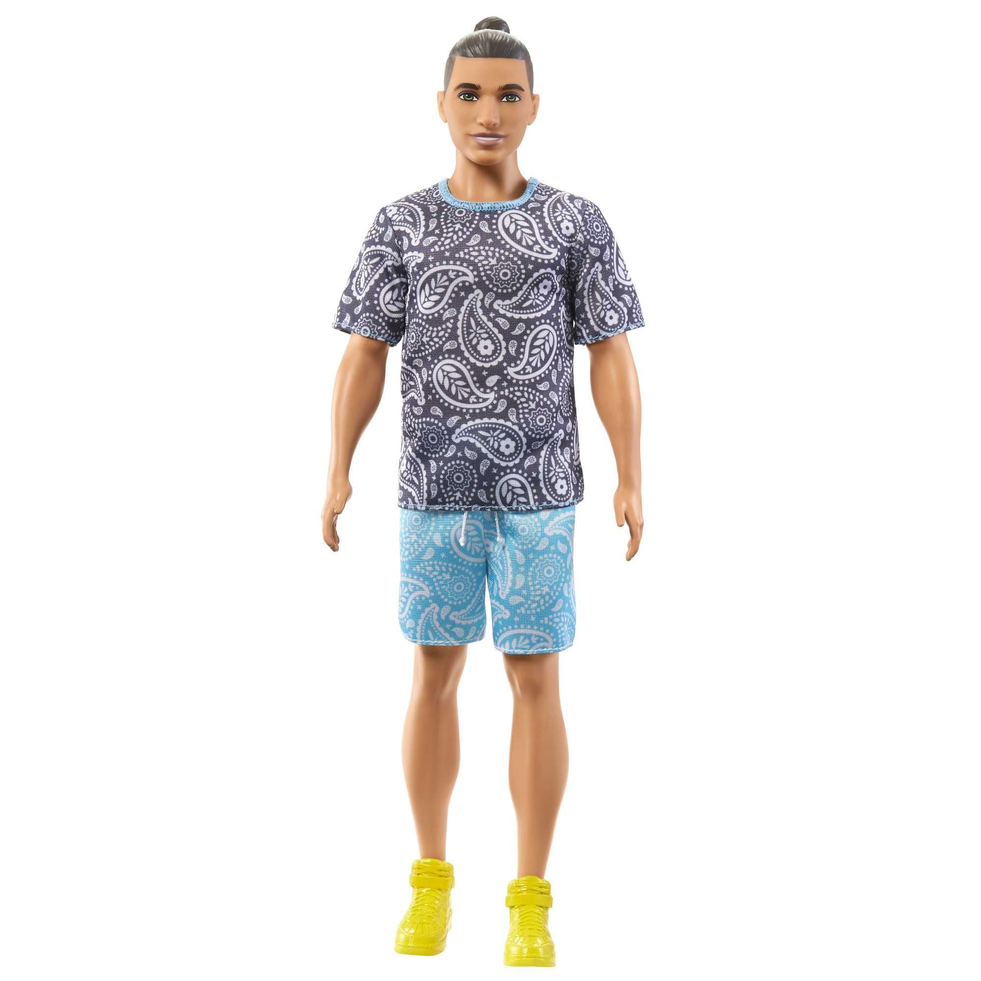 Hot Sale! Barbie Fashionista Ken Doll in Stylish 204 Paisley Outfit