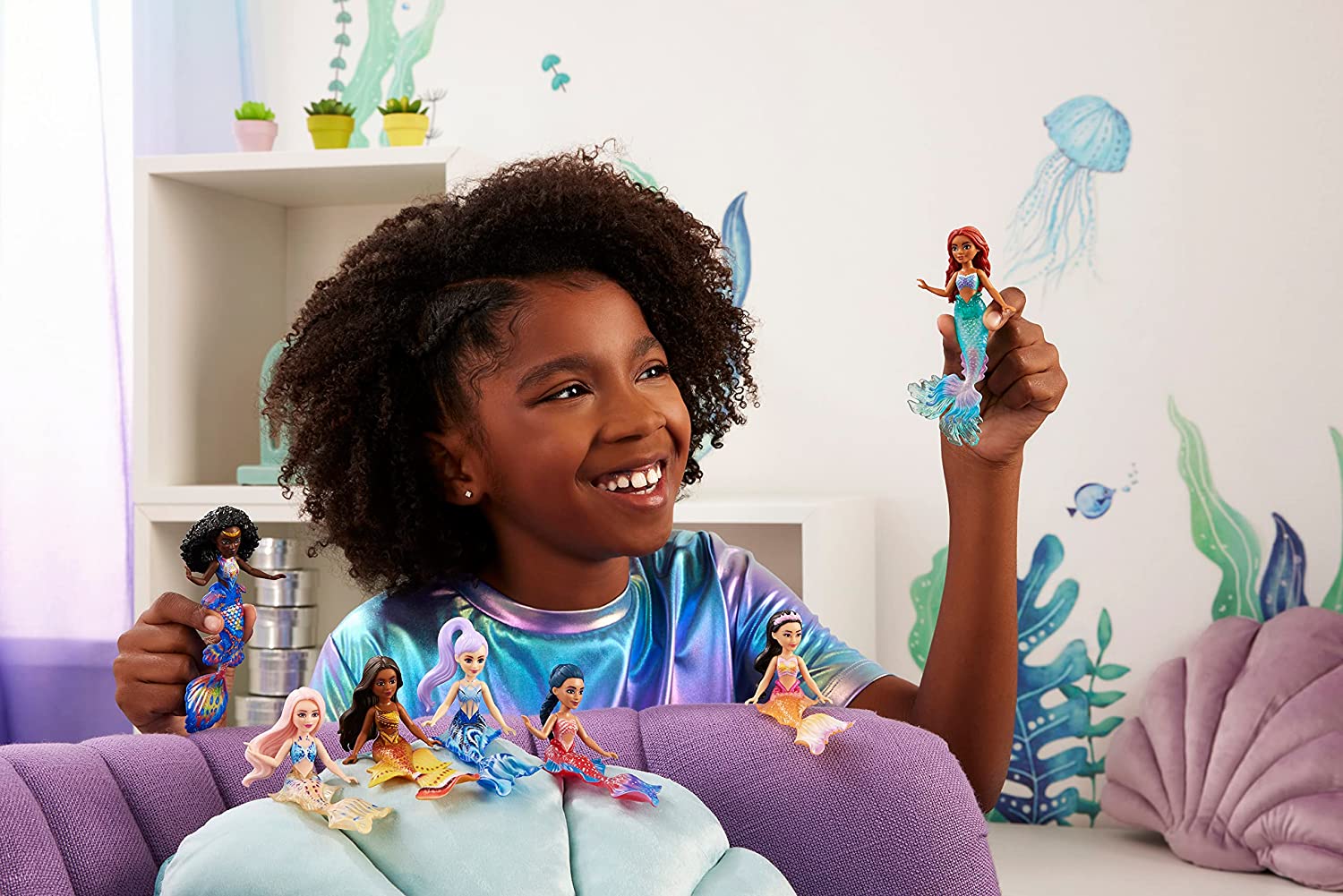 Hot! Disney The Little Mermaid Ariel & Sisters Playset