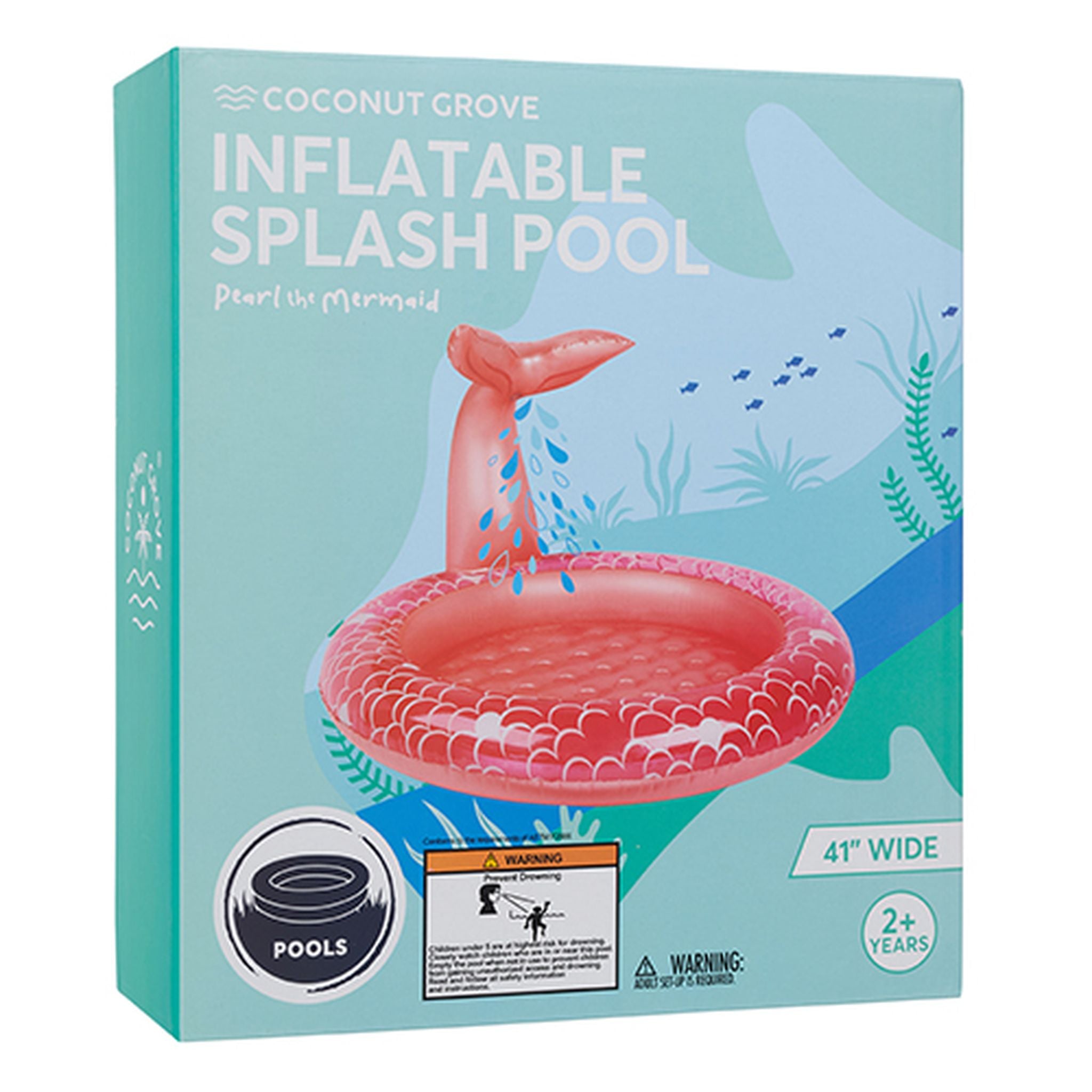 Pearl The Mermaid Coconut Grove Inflatable Splash Pool - Perfect for Summer Fun