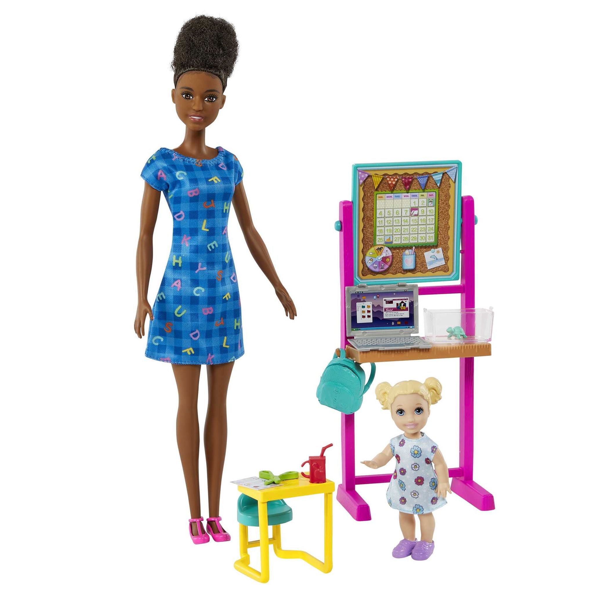 Barbie Dark - Haired Teacher Career Doll & Interactive Playset