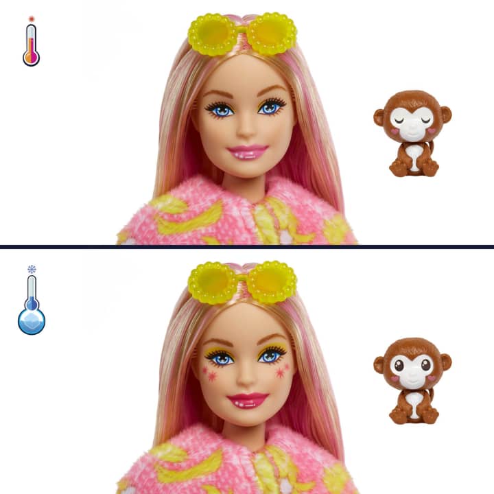 Hot Sale! Barbie Cutie Reveal Jungle Series Monkey Themed Posable Doll with 10 Surprises