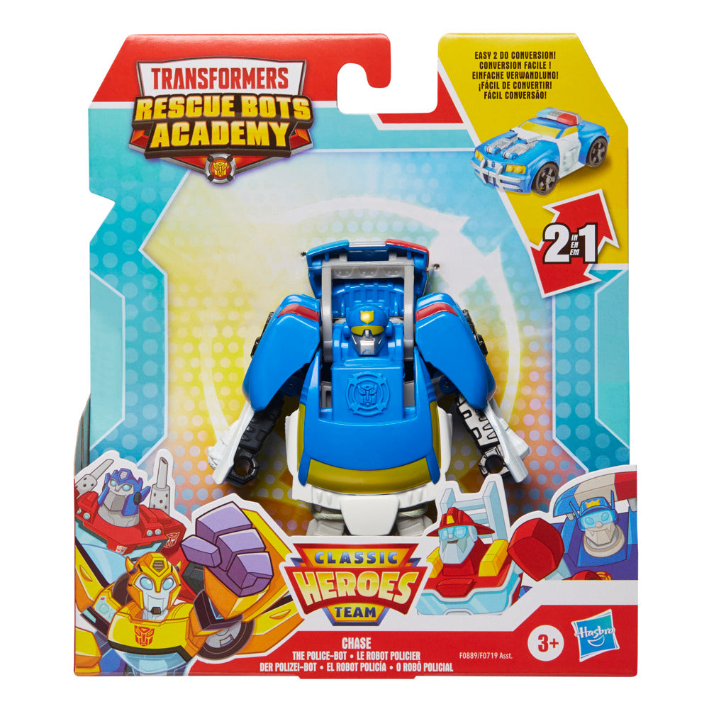 Transformers Rescue Bots Academy Classic 4.5-Inch Chase Police-Bot Action Figure