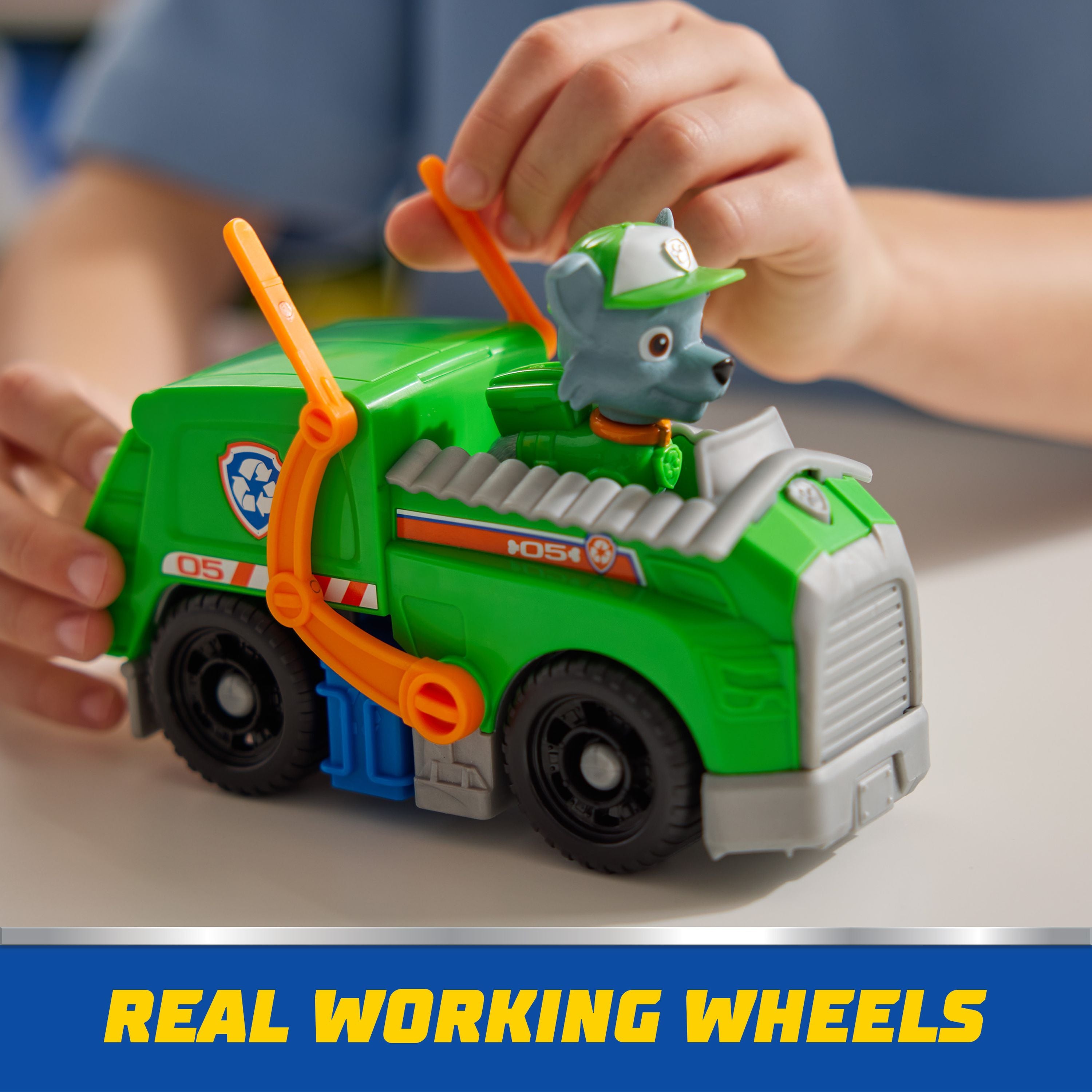 Eco-Friendly PAW Patrol Rocky's Basic Rescue Trash Truck Toy