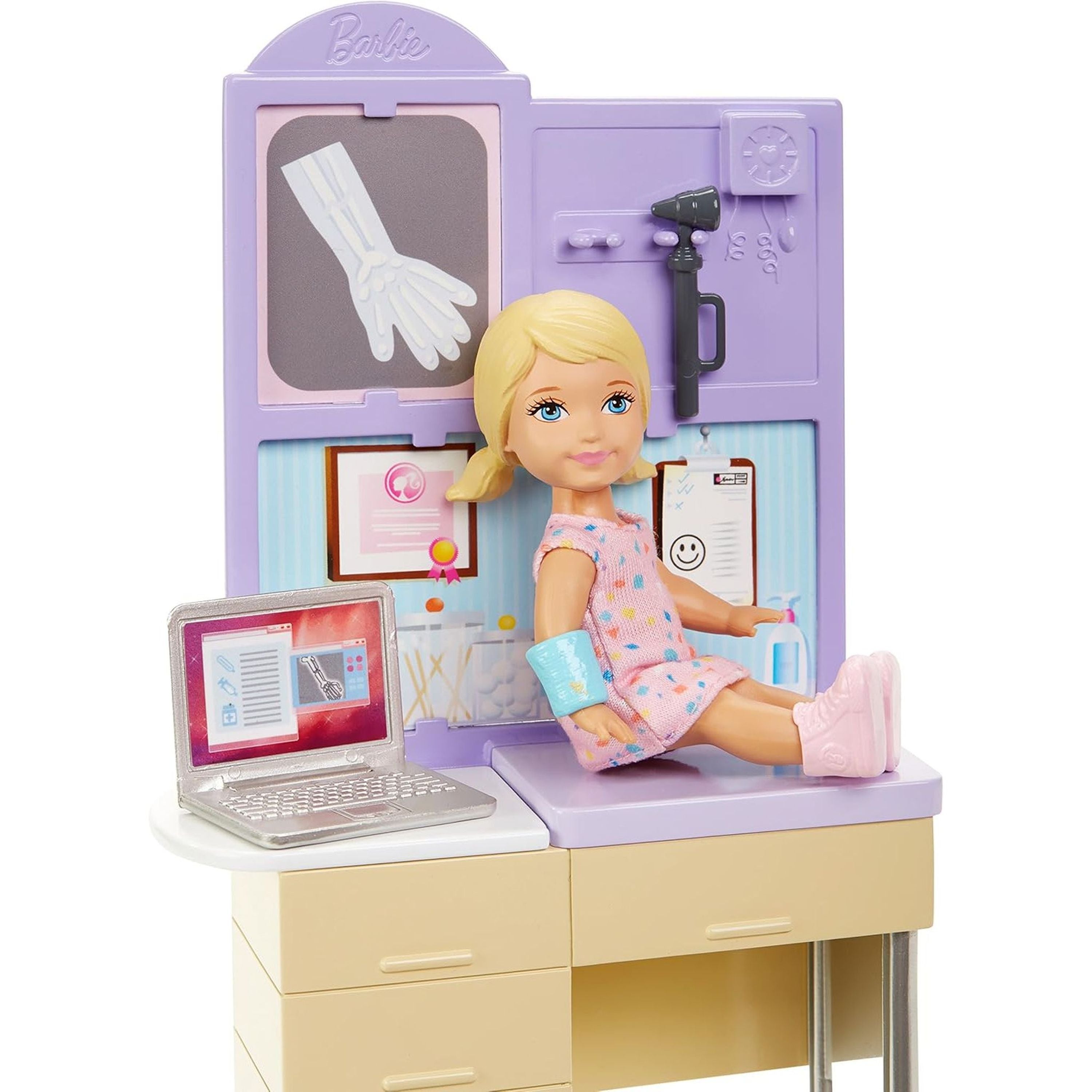 Hot! Barbie Brunette Pediatrician Doll & Playset