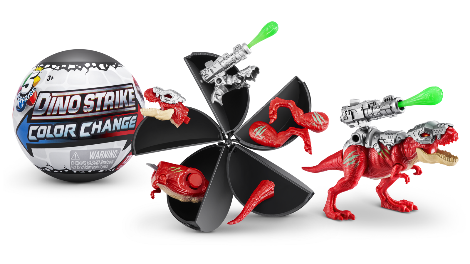 ZURU 5 Surprise: Color - Changing Dino Battle Set