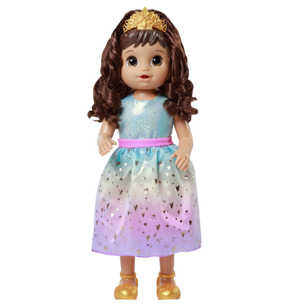 Baby Alive Princess Ellie Grows Up Doll - Brown Hair, Ideal Gift for 3+ Year Olds