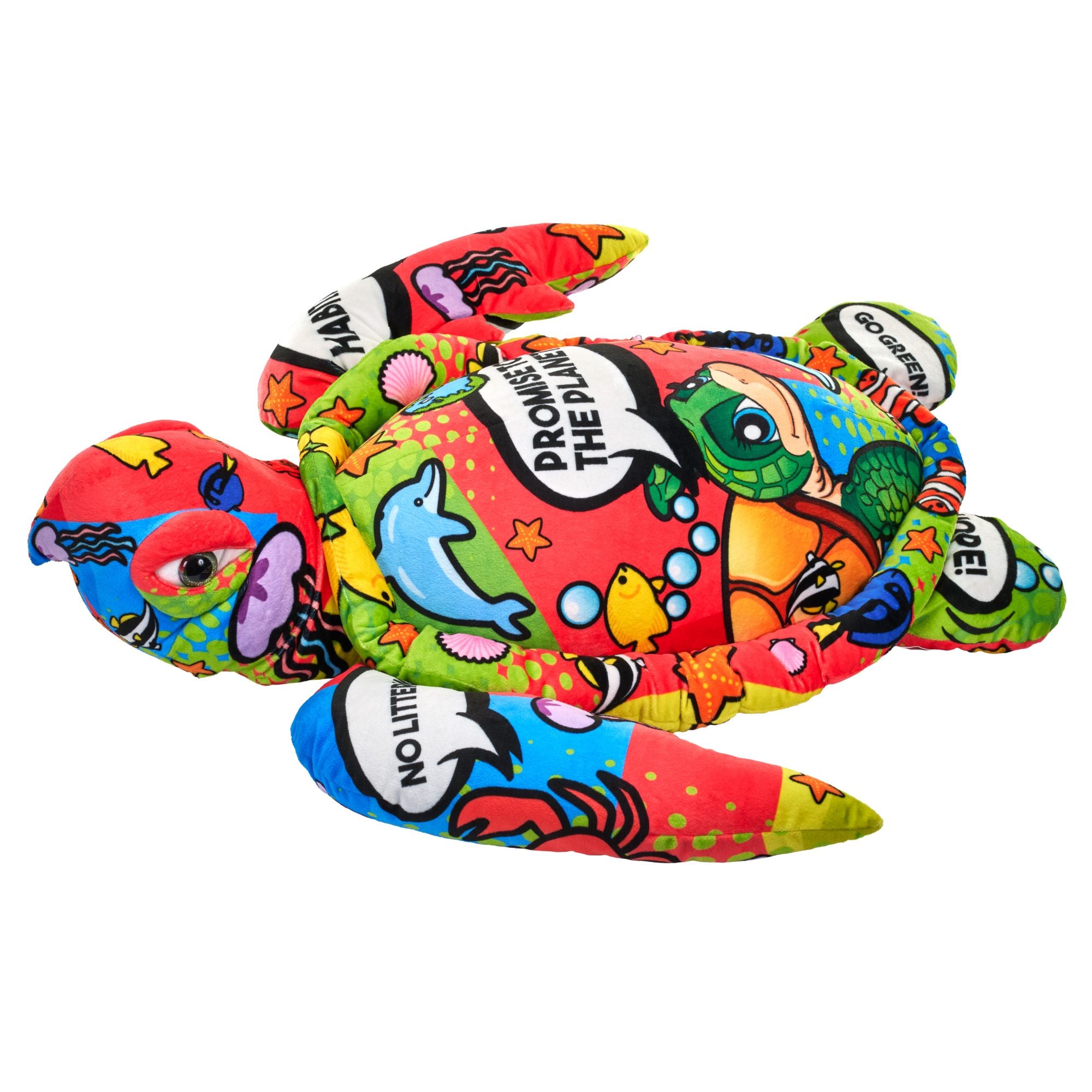 Limited-Time Offer! Jumbo 30-Inch Wild Republic Message Sea Turtle Plush Toy