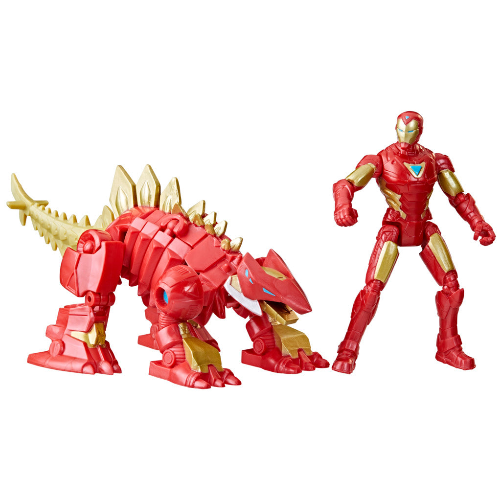 Marvel Mech Strike: Iron Man with Transformable Iron Stomper Mechasaurs Toy