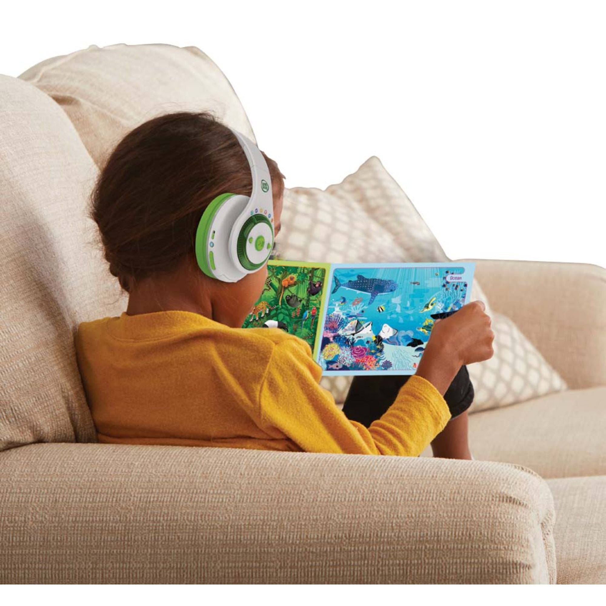 LeapFrog LeapPods Max: Kid-Safe Over-Ear Interactive Headphones