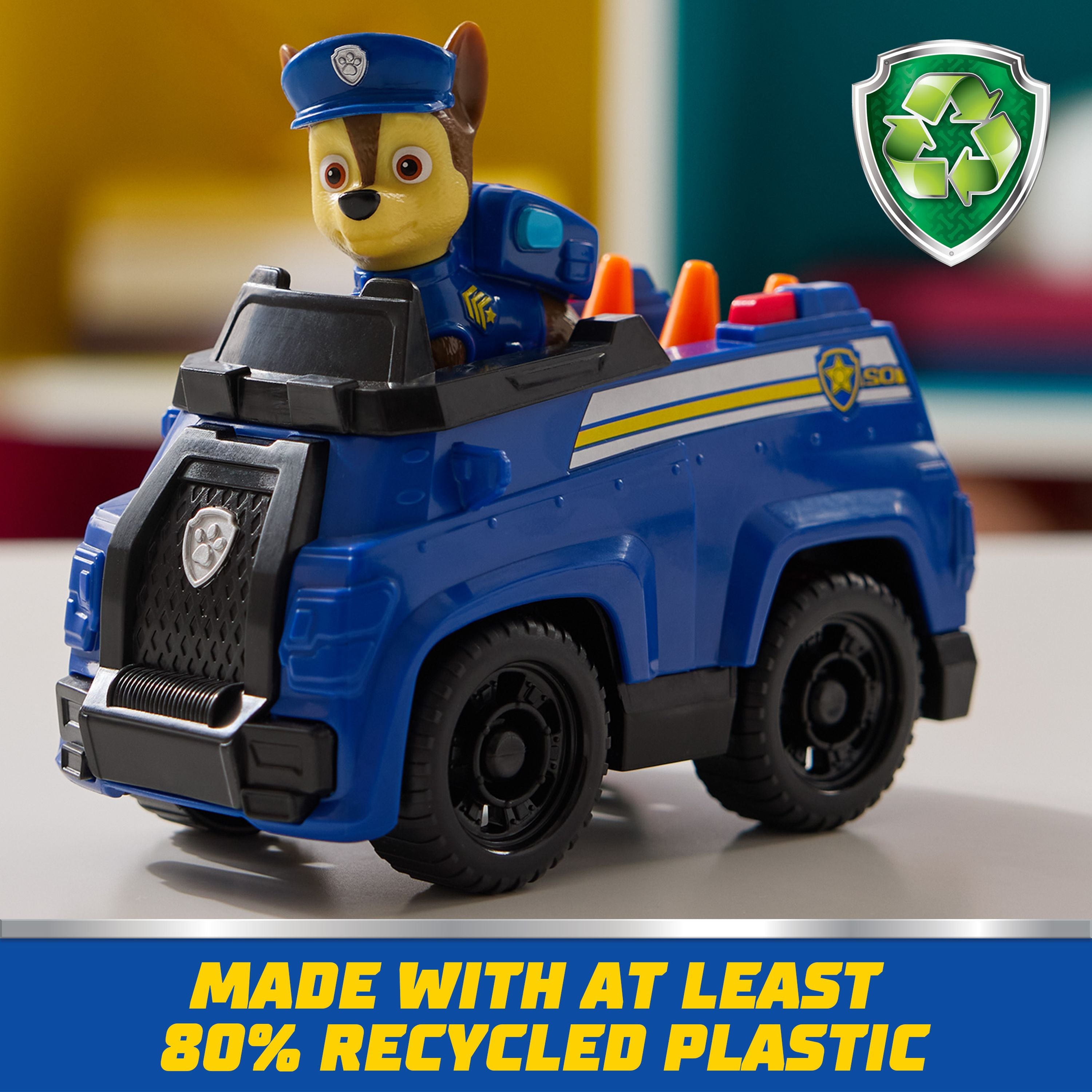 PAW Patrol Eco-Friendly Basic Rescue Police Vehicle - Chase