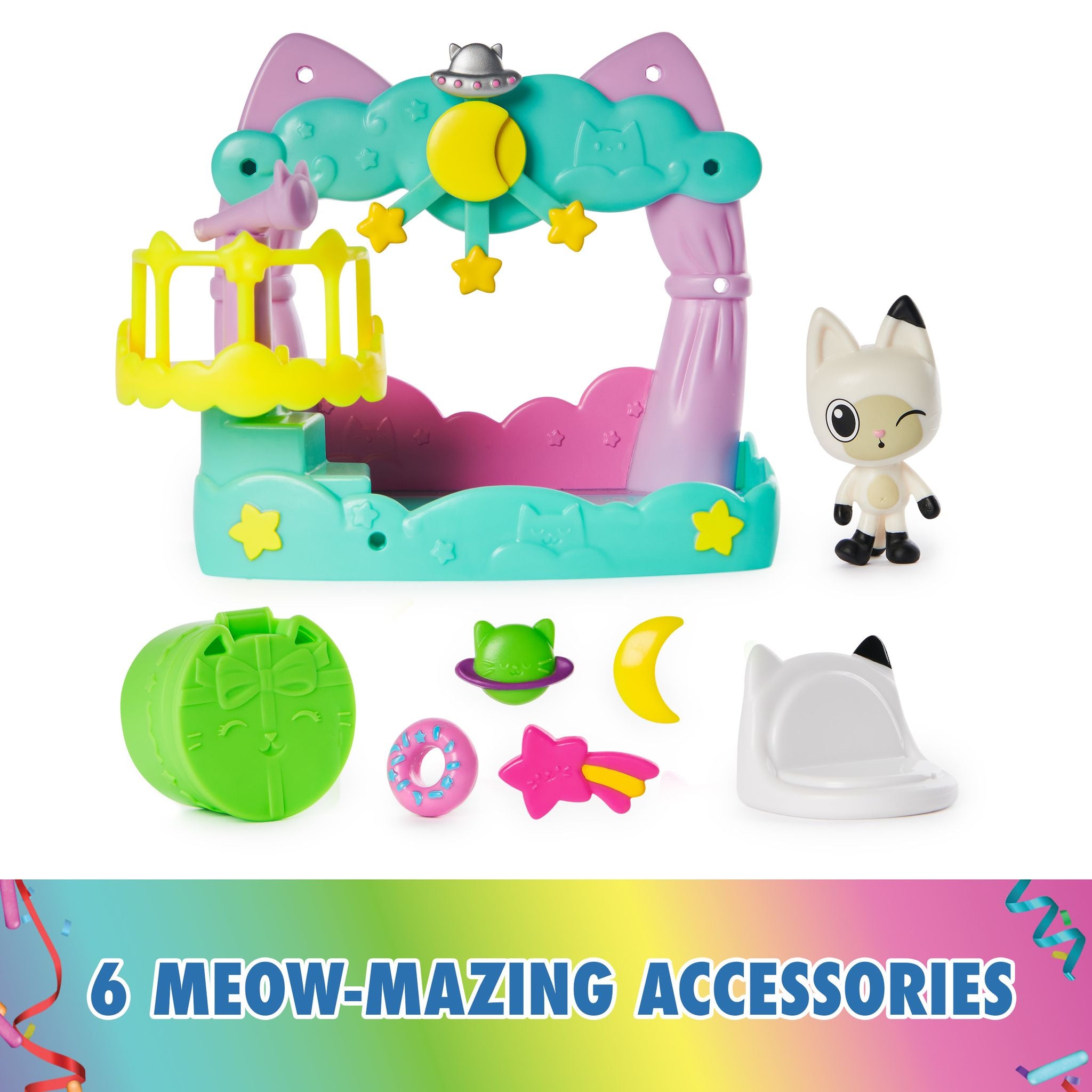 Gabby's Dollhouse Pandy Paws Dreamy Balcony Set for Endless Pretend Play