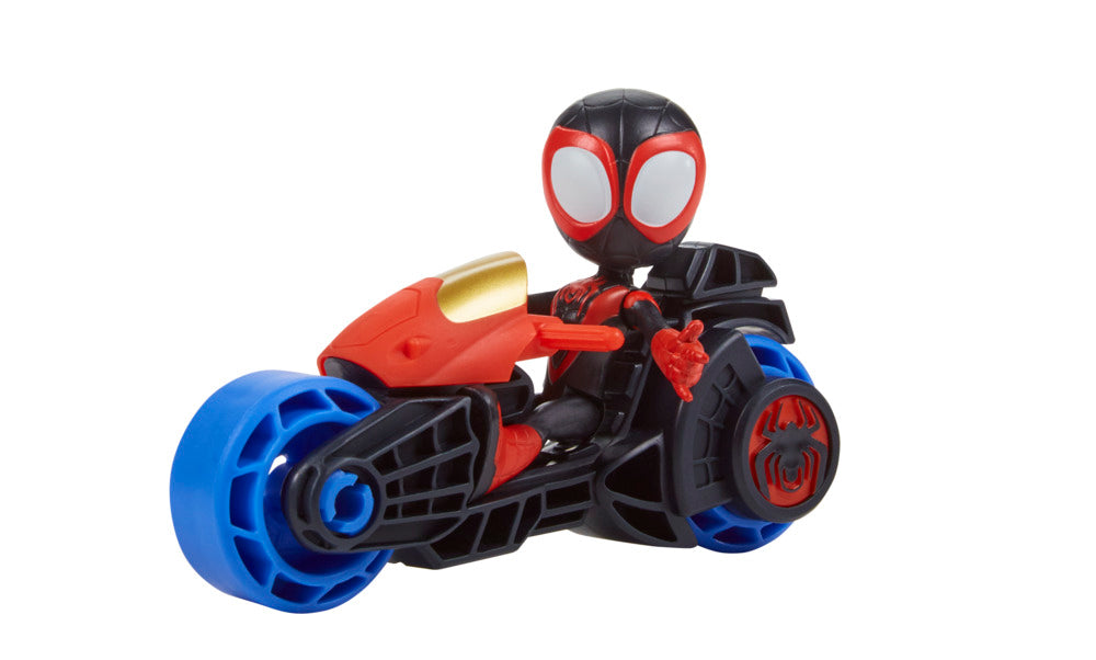 Marvel Spidey And His Amazing Friends Miles Morales' Spider - Man Cool Motorcycle Toy Set