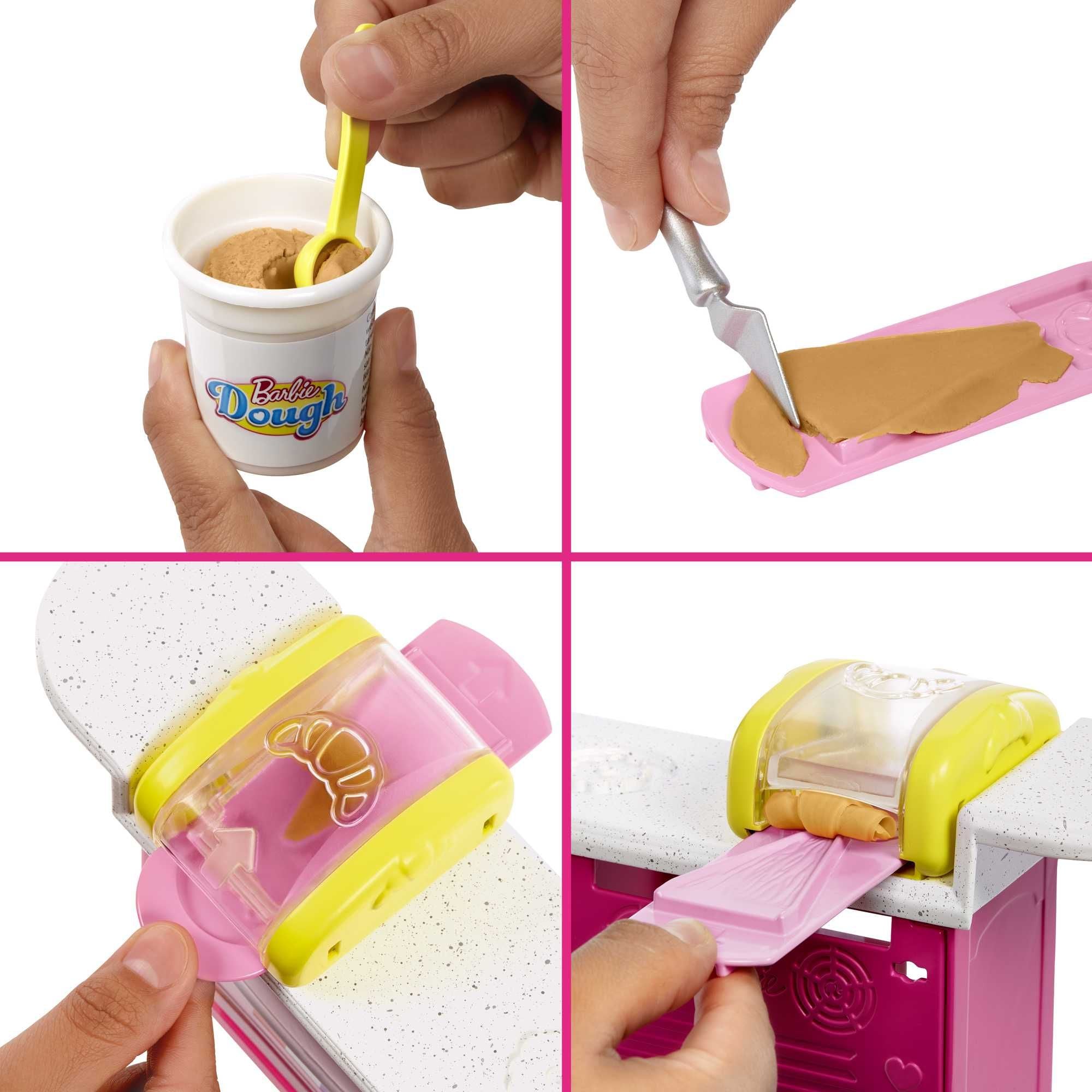 Barbie It Takes Two Cafe Playset with 18 Pieces for Creative Kids
