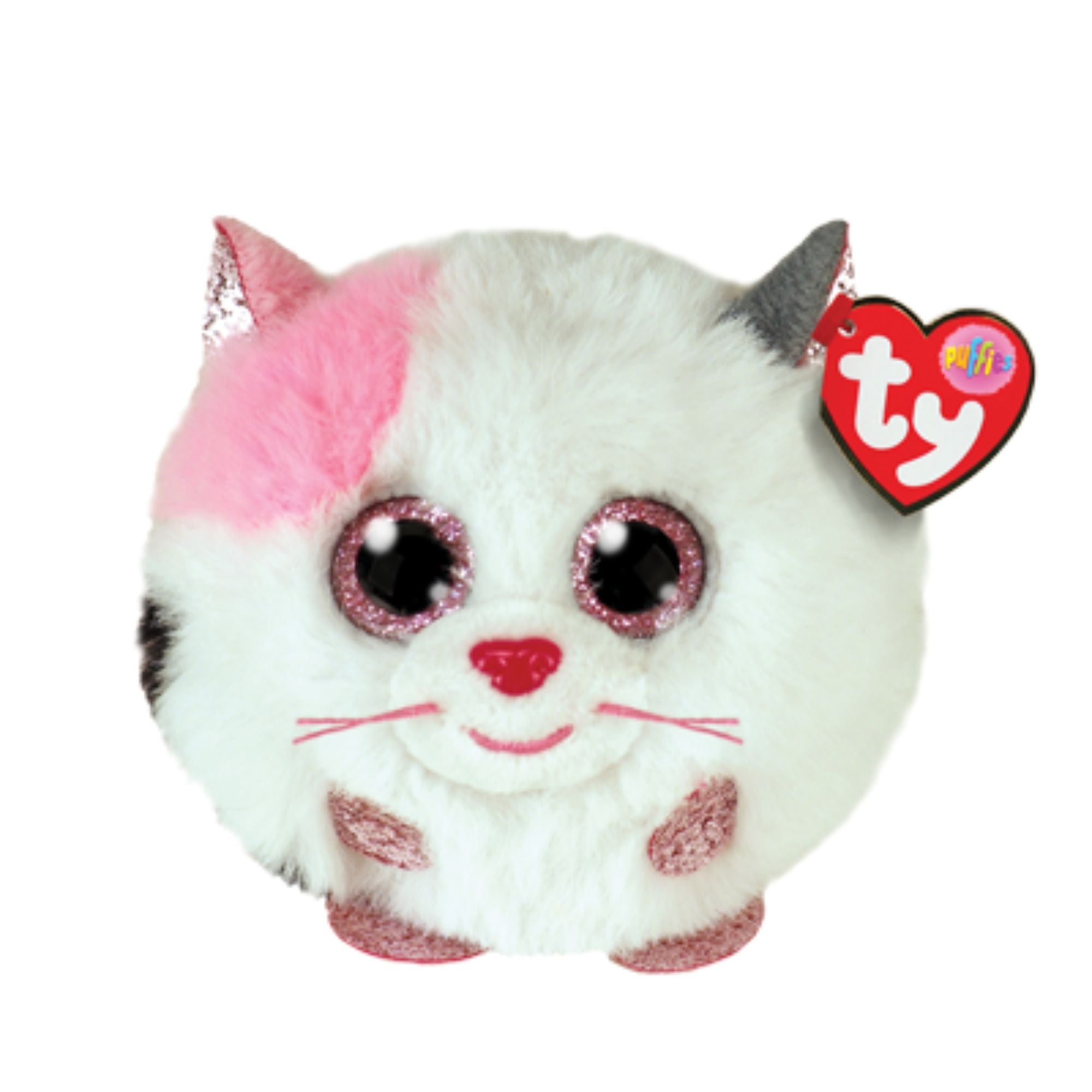 Ty Beanie Ball Toy - Adorable Muffin Cat with Glittery Details, Great Gift for Cat Lovers