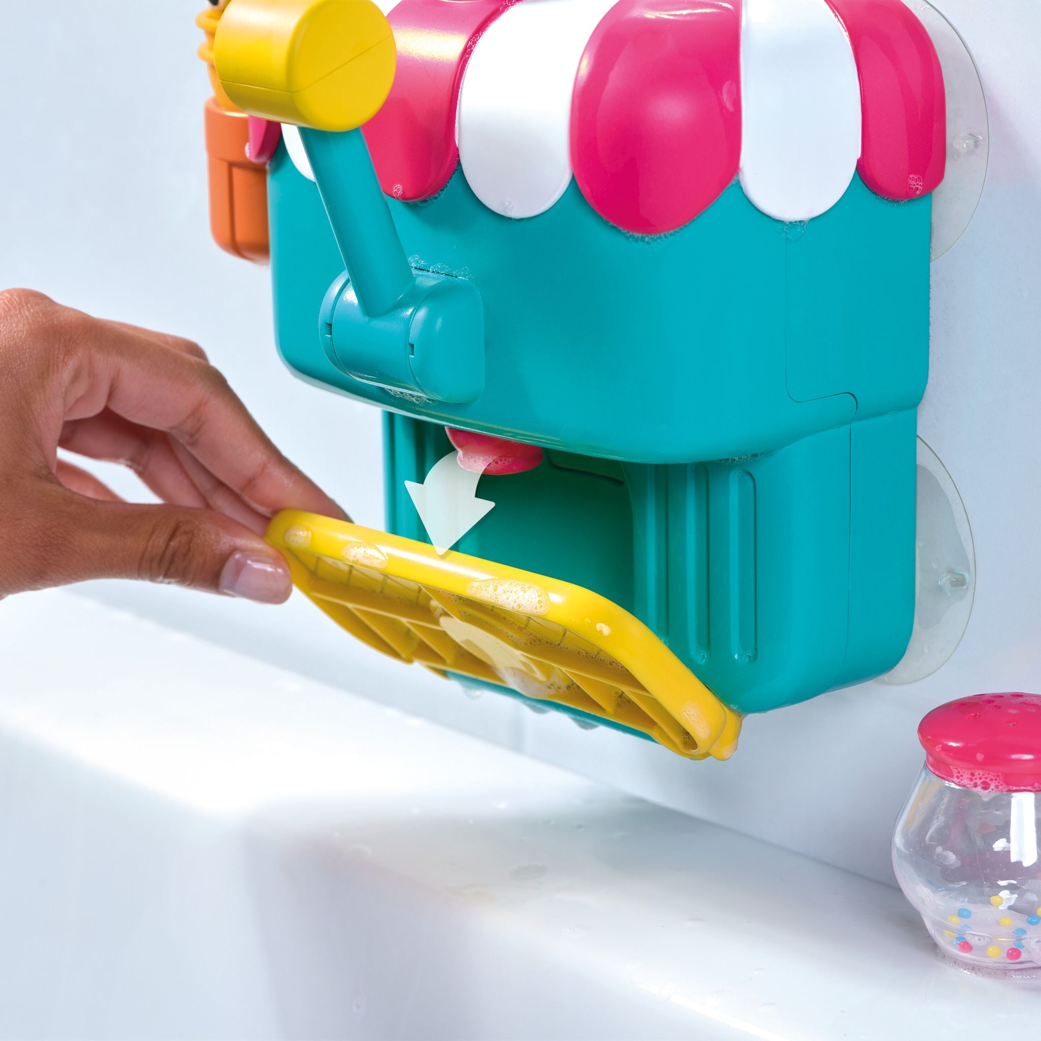 Deluxe TOMY Toomies Foam Cone Factory - Create Foamy Bubble Bath Ice Cream Cones for Kids