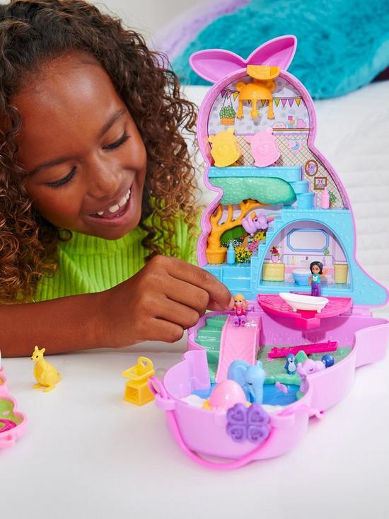 Adorable Polly Pocket Kangaroo Wearable 2-in-1 Compact for On-the-Go Fun