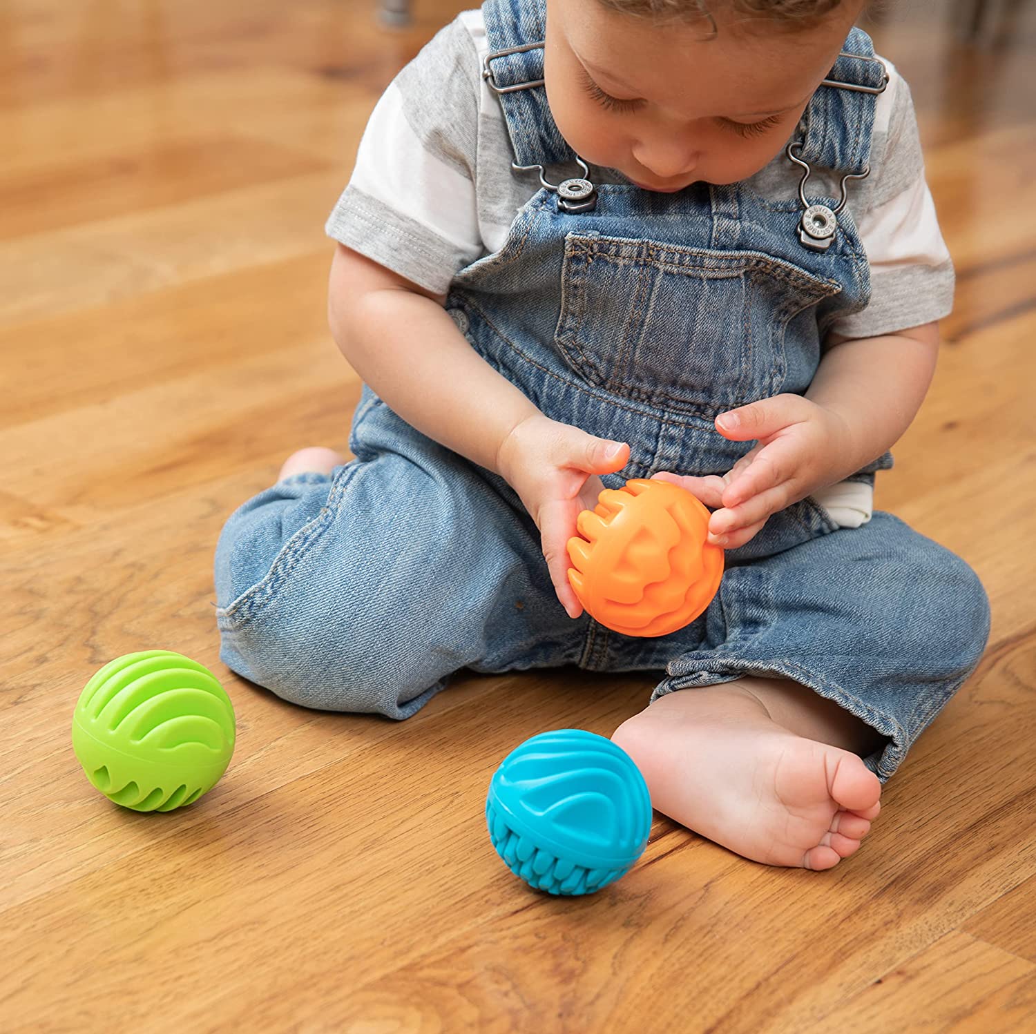 Hot Sale! Fat Brain Toys' Sensory Rollers - Set of 3 High - Quality Silicone Spheres