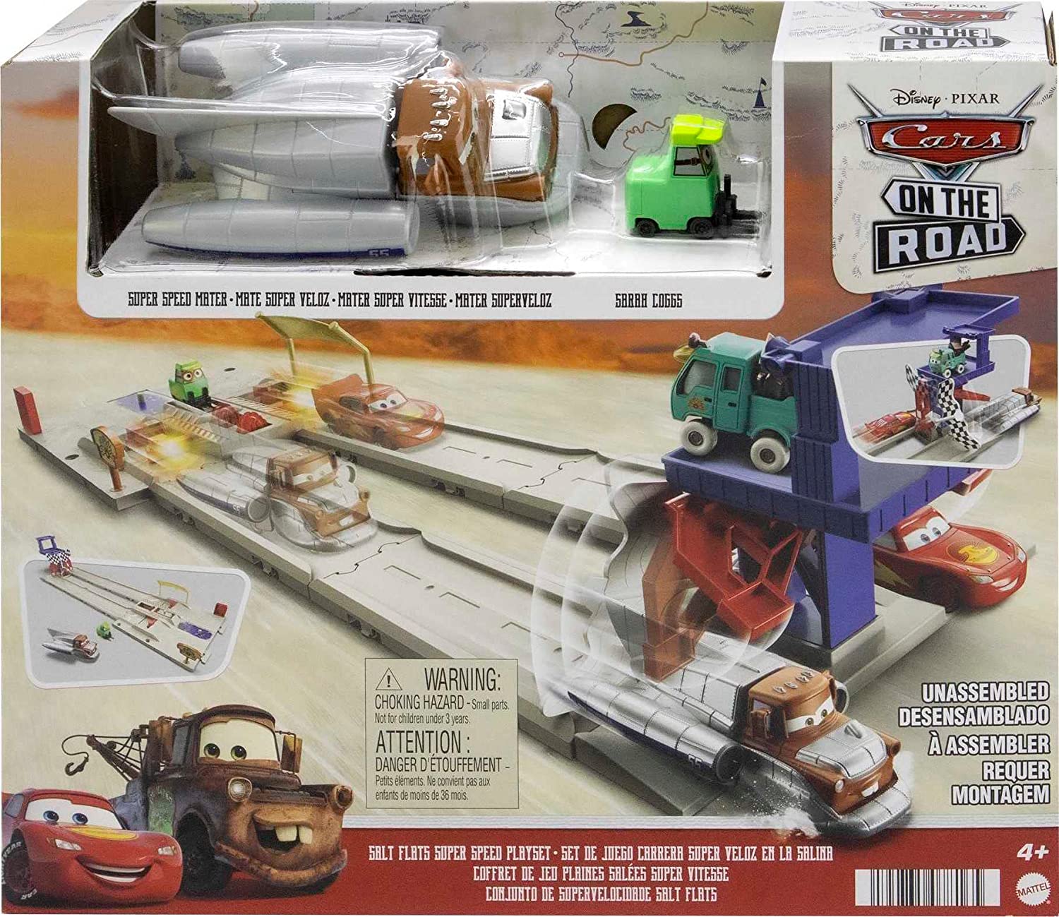 Hot! Disney Pixar Cars On The Road Salt Flats Track Set
