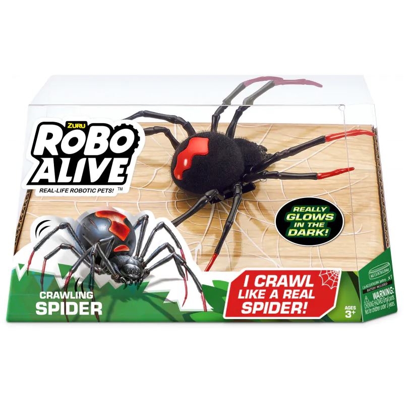 Hot Deal! ZURU Glow-in-the-Dark Robotic Crawling Spider - The Scariest Toy Pet