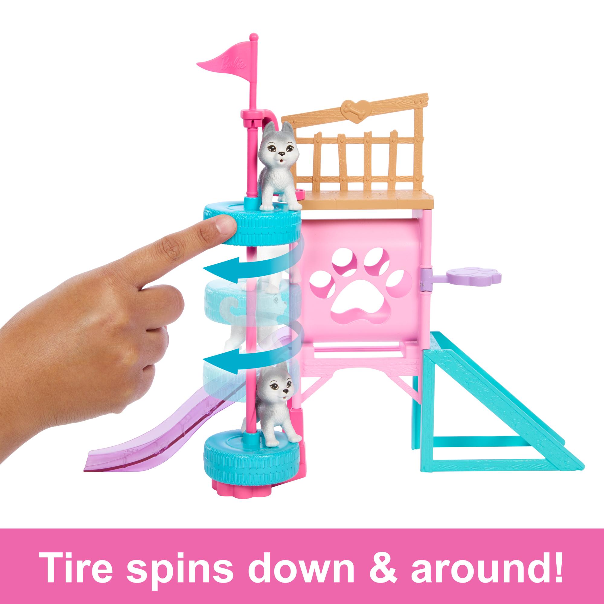 Barbie and Stacie's Puppy Rescue Adventure Playset with 20+ Pieces