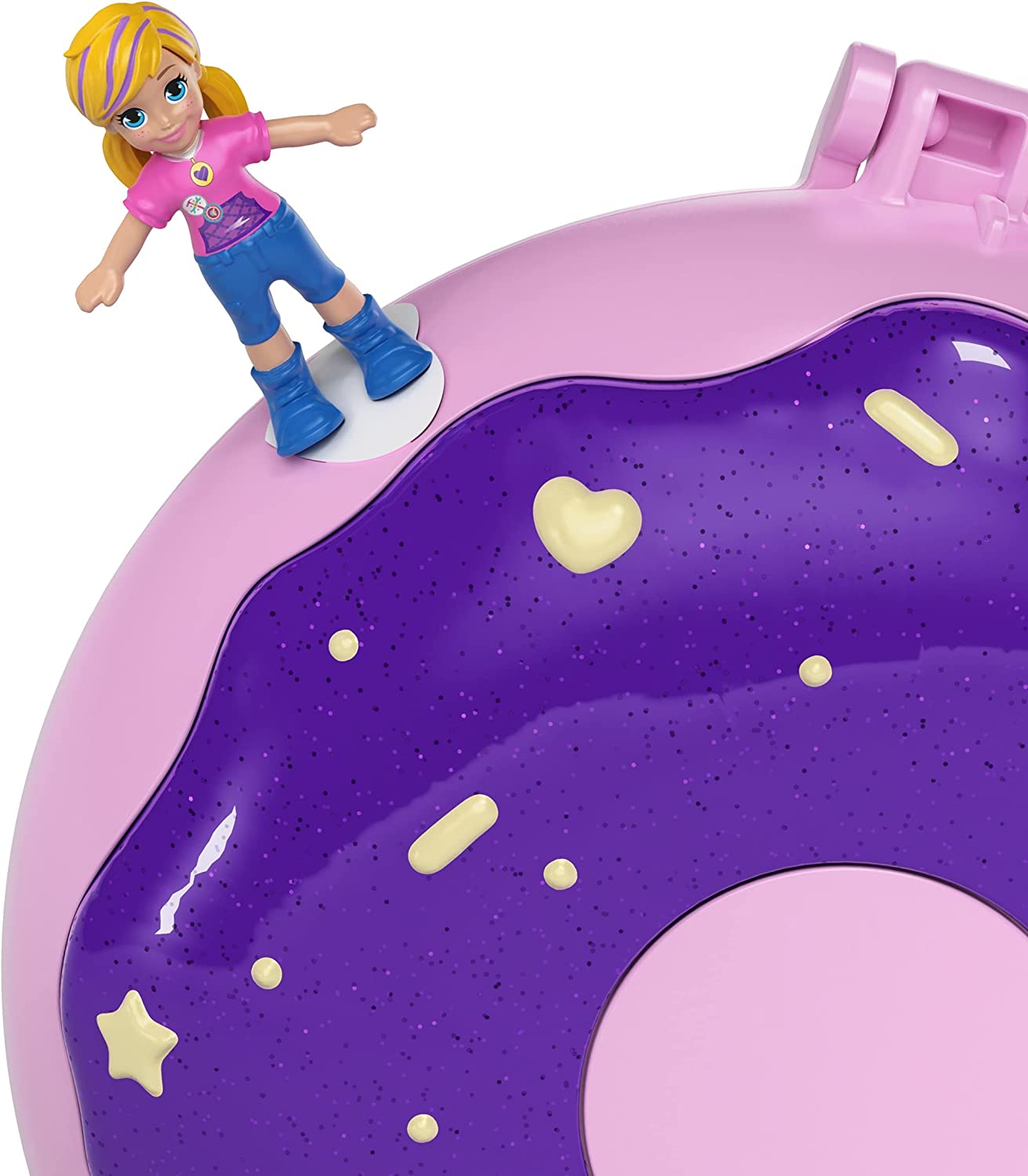 Colorful Donut - Shaped Polly Pocket Big Pocket World Pajama Party Compact