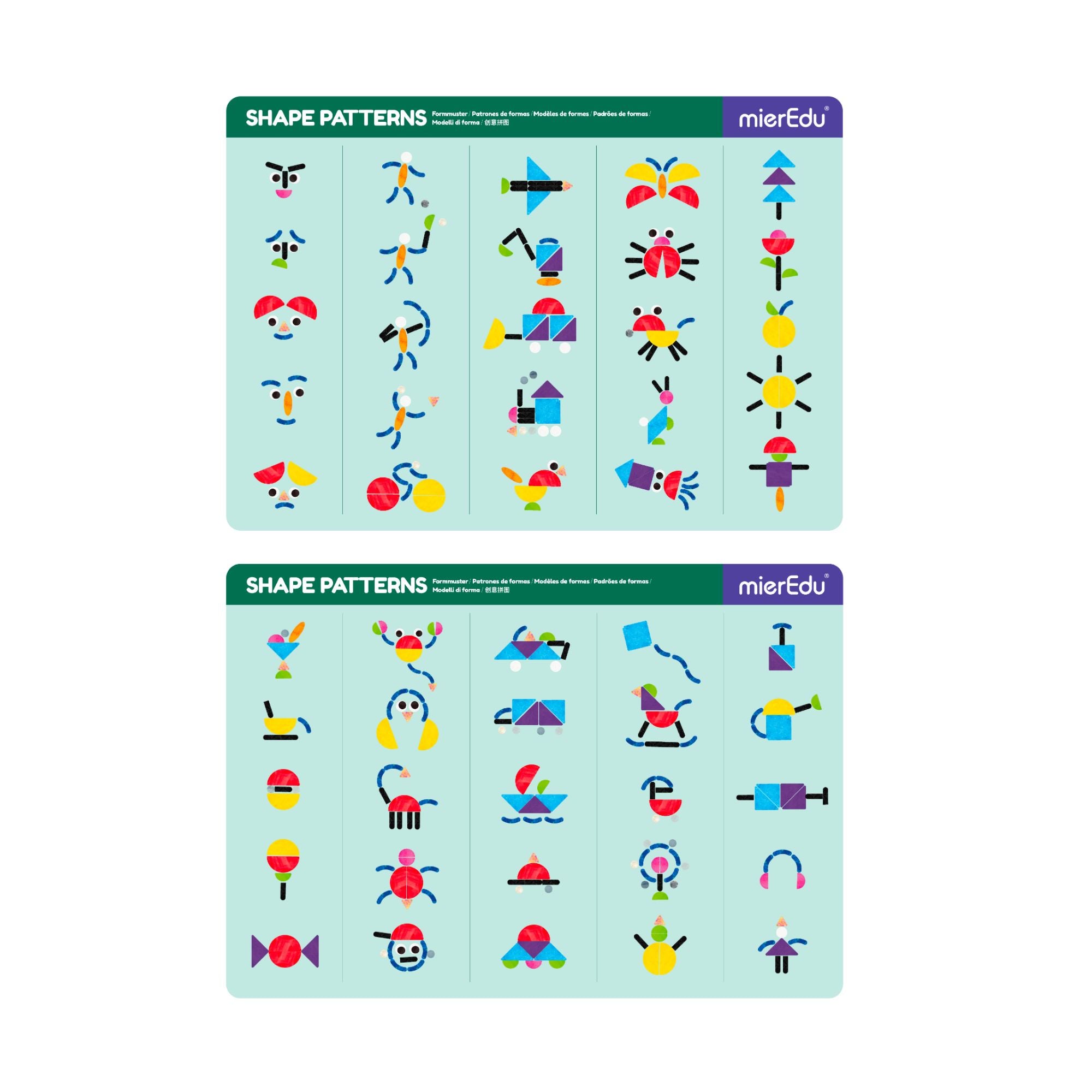 MierEdu Colorful Magnetic Pad - Imaginative Shapes Puzzle for Kids