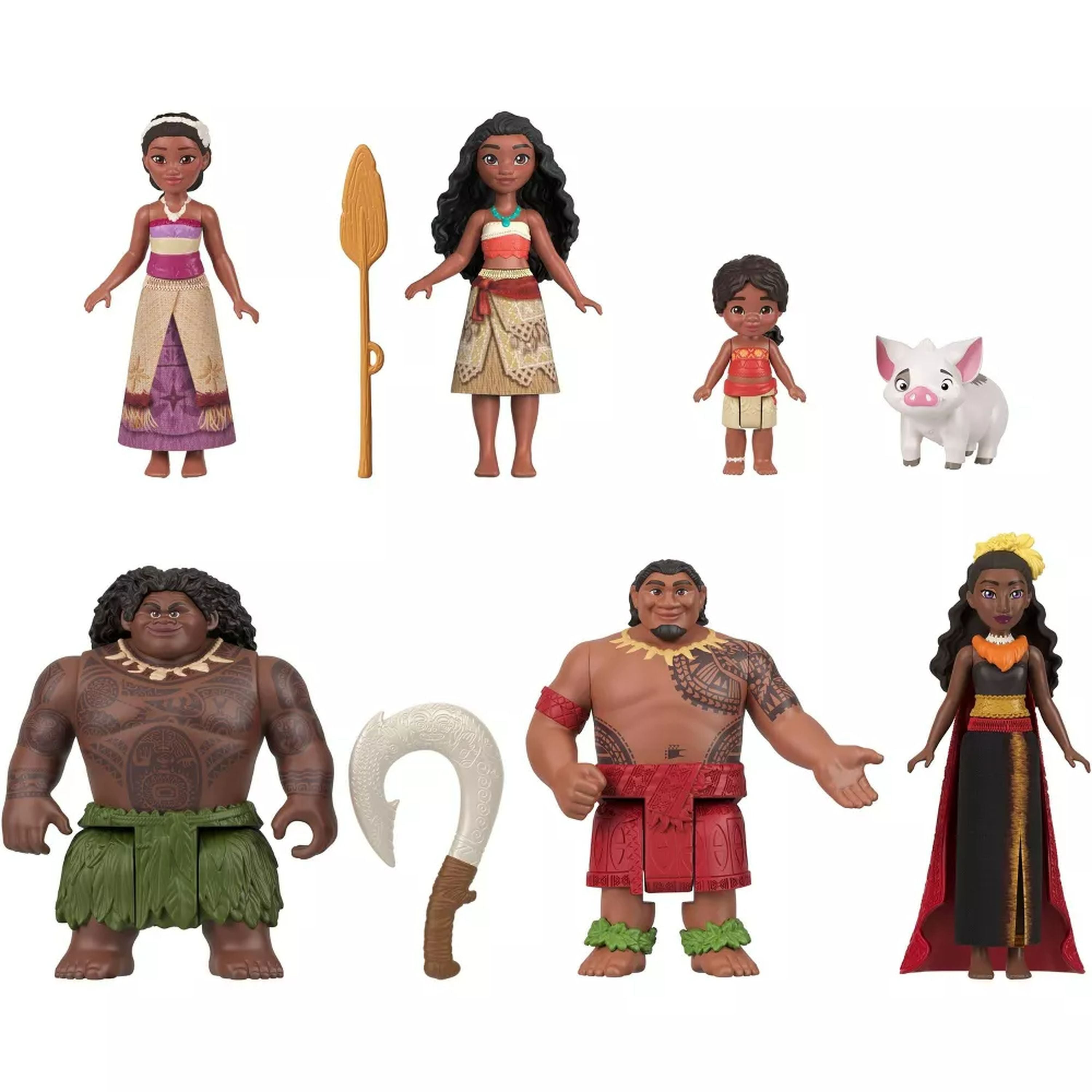 Hot! Disney Moana 7-Piece Small Doll Adventure Set