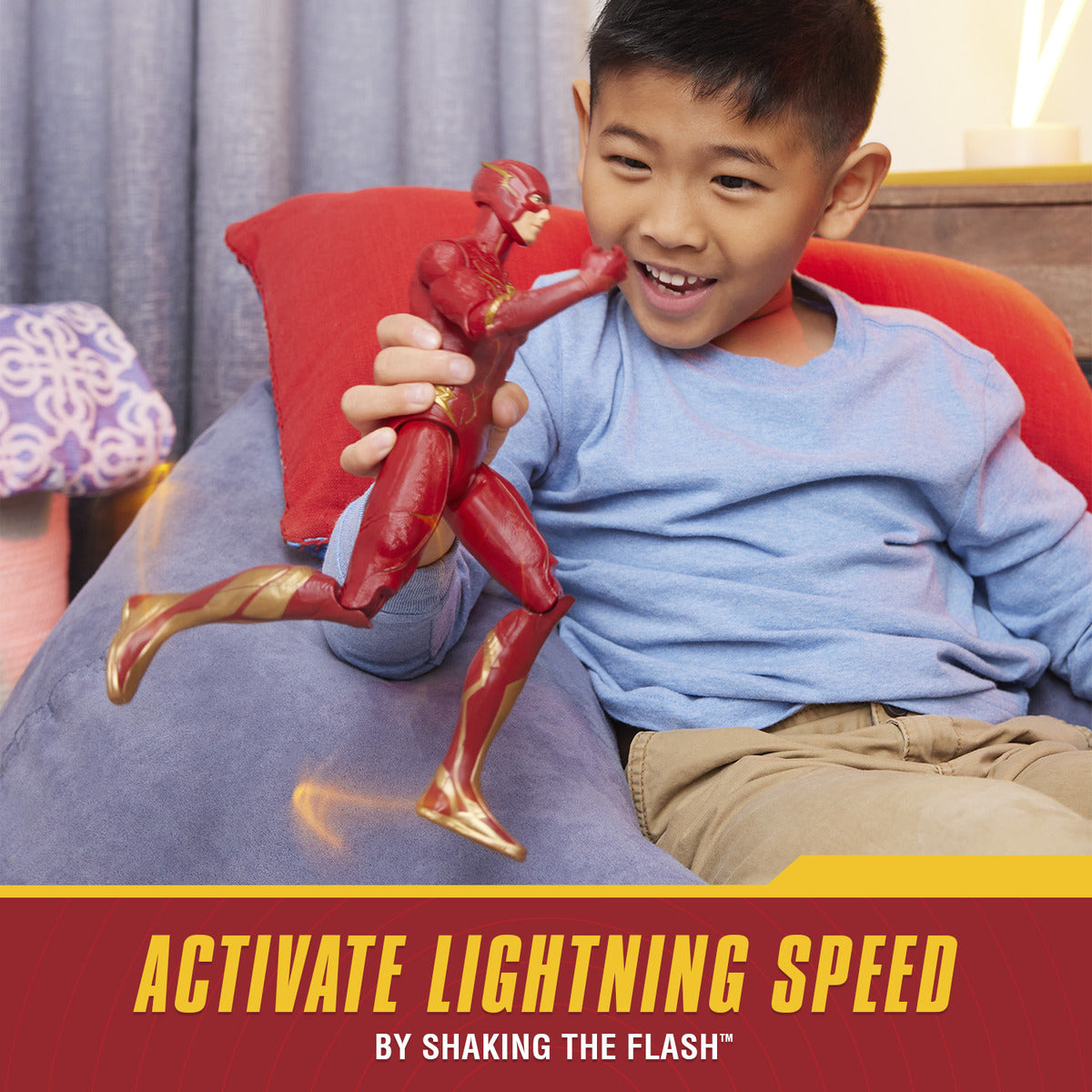 Hot Sale! 12-Inch DC The Flash Action Figure with Speed Force Features
