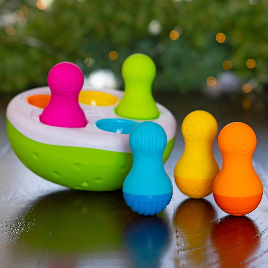 Fat Brain Toys: Fun and Textured Spinny Wobbling Pins