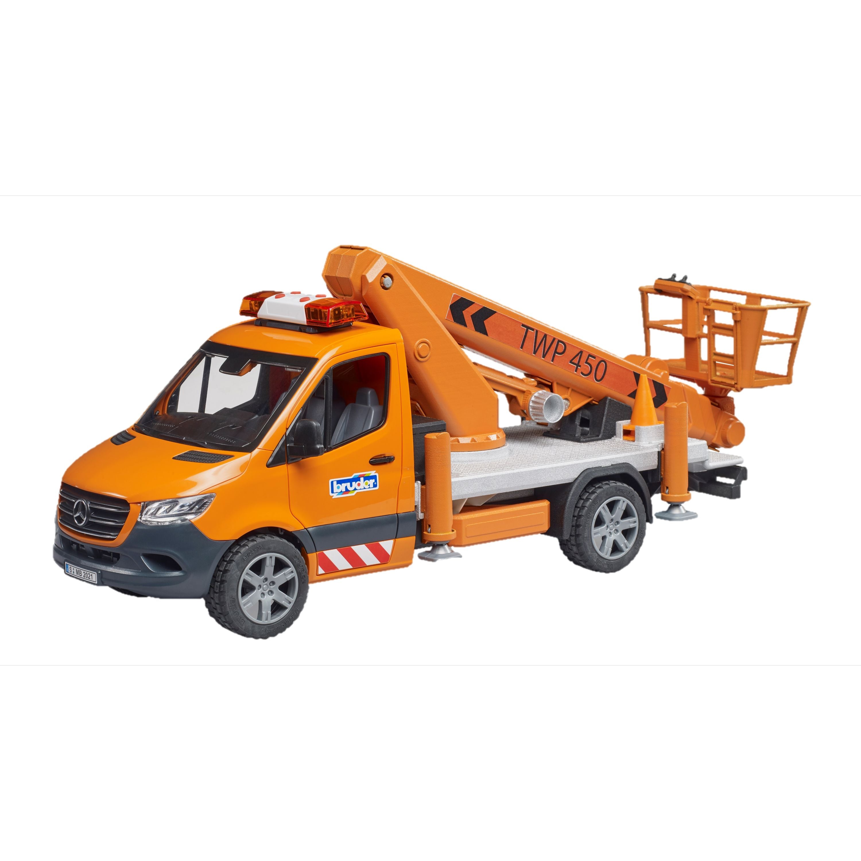 Hot Sale! Bruder 1:16 Scale Mercedes Sprinter Toy with Working Platform, Lights and Sounds