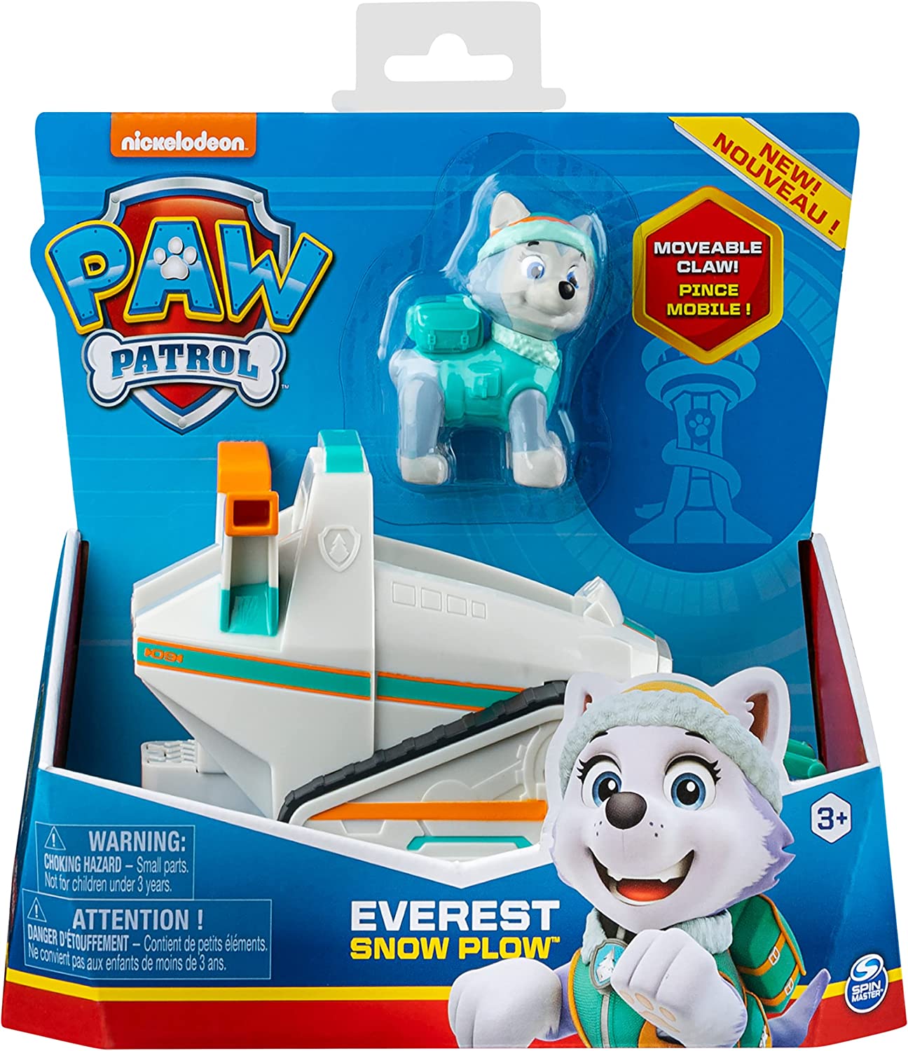 PAW Patrol Everest - Basic Dinosaur Rescue Vehicle with Collectible Rex Figure