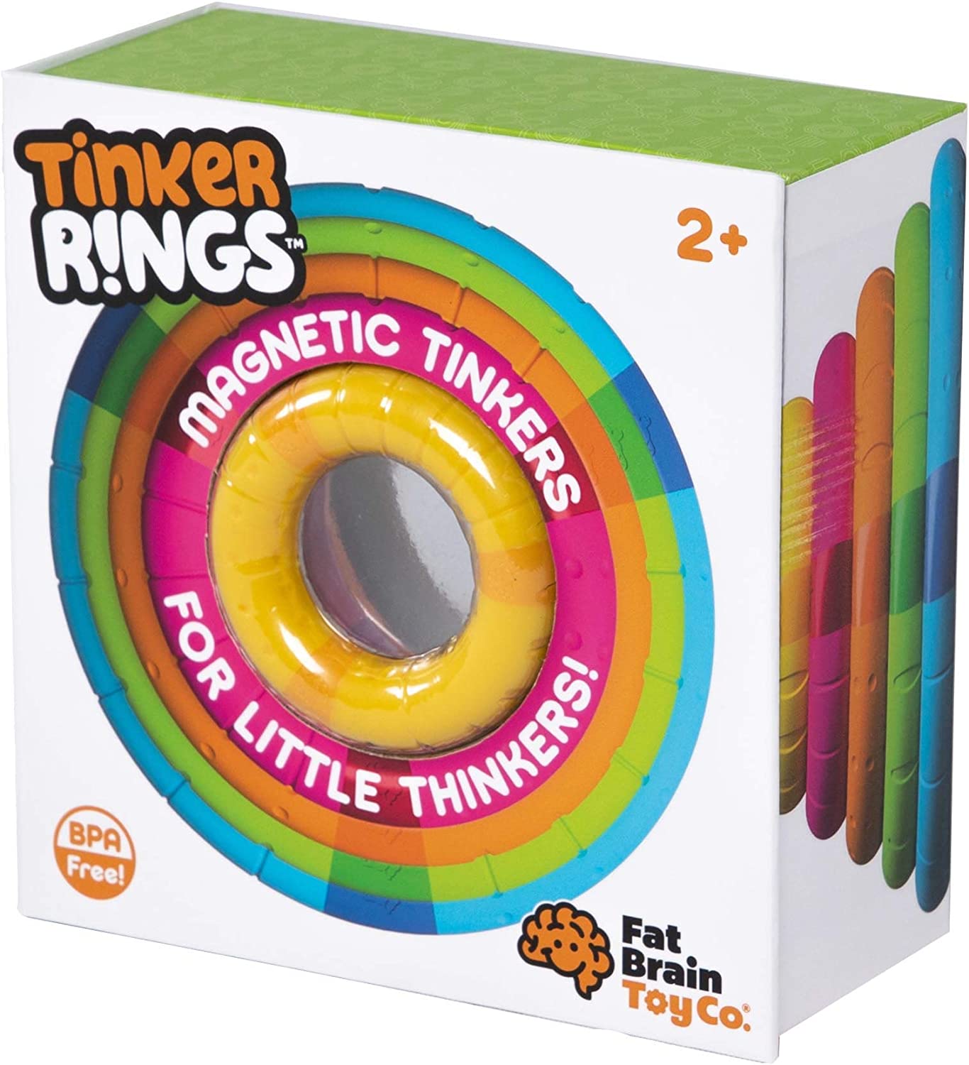 Fat Brain Toys Magnetic Tinker Rings Set of 5 for Early Learning