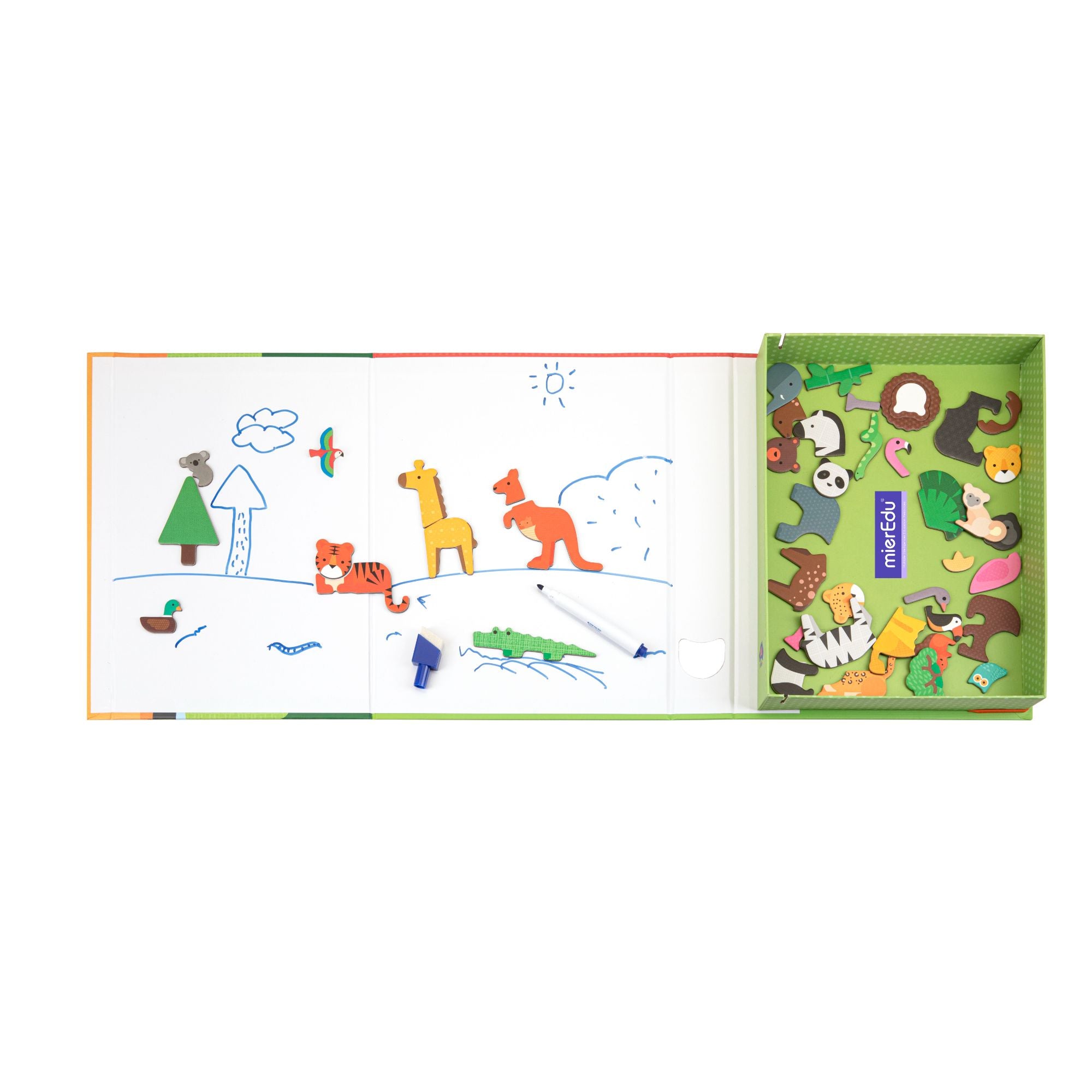 Hot Sale! MierEdu Educational Animal World Magnetic Art Case for Kids