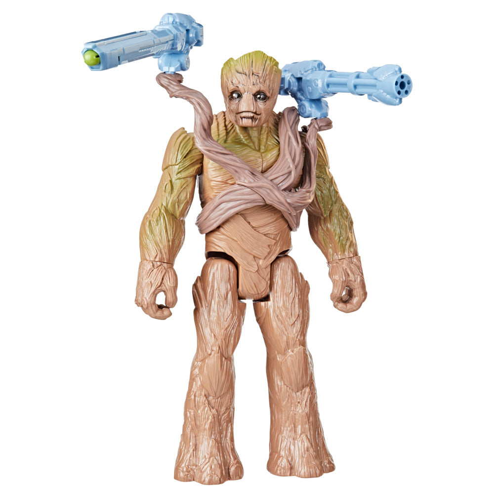 Hot Deal! Marvel Guardians of the Galaxy Vol. 3 Titan Hero Series Blast 'N Battle Groot Action Figure