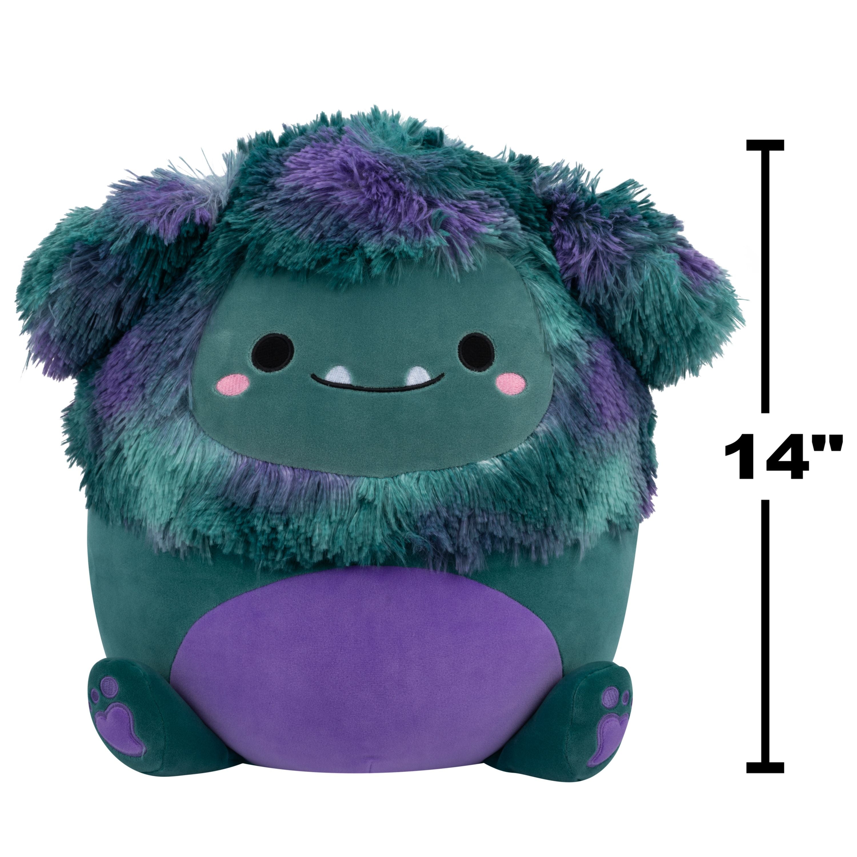 Hot Deal! 14-Inch Squishmallows S20 JT Bigfoot in Dark Teal with Purple Belly