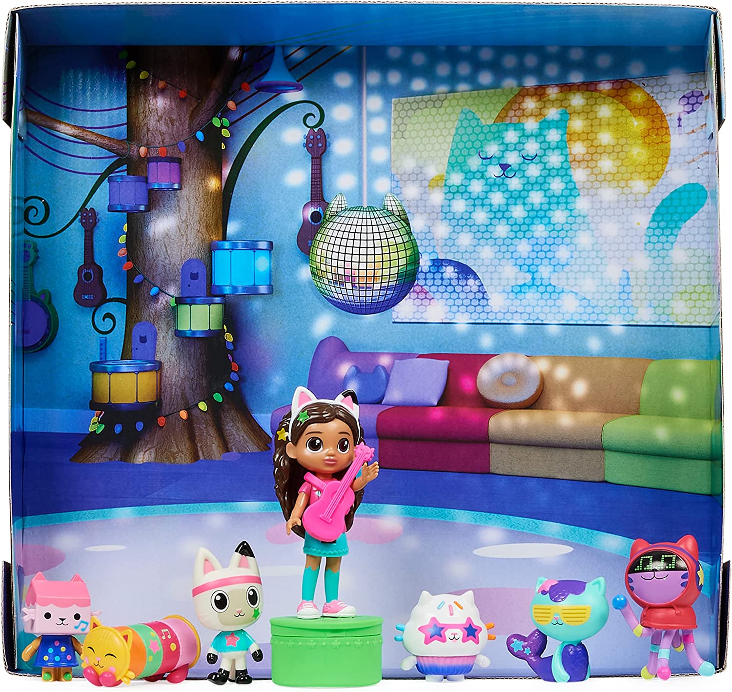 Exclusive Gabby's Dollhouse Deluxe Dance Party Collectible Figure Set - A Must - Have Gift