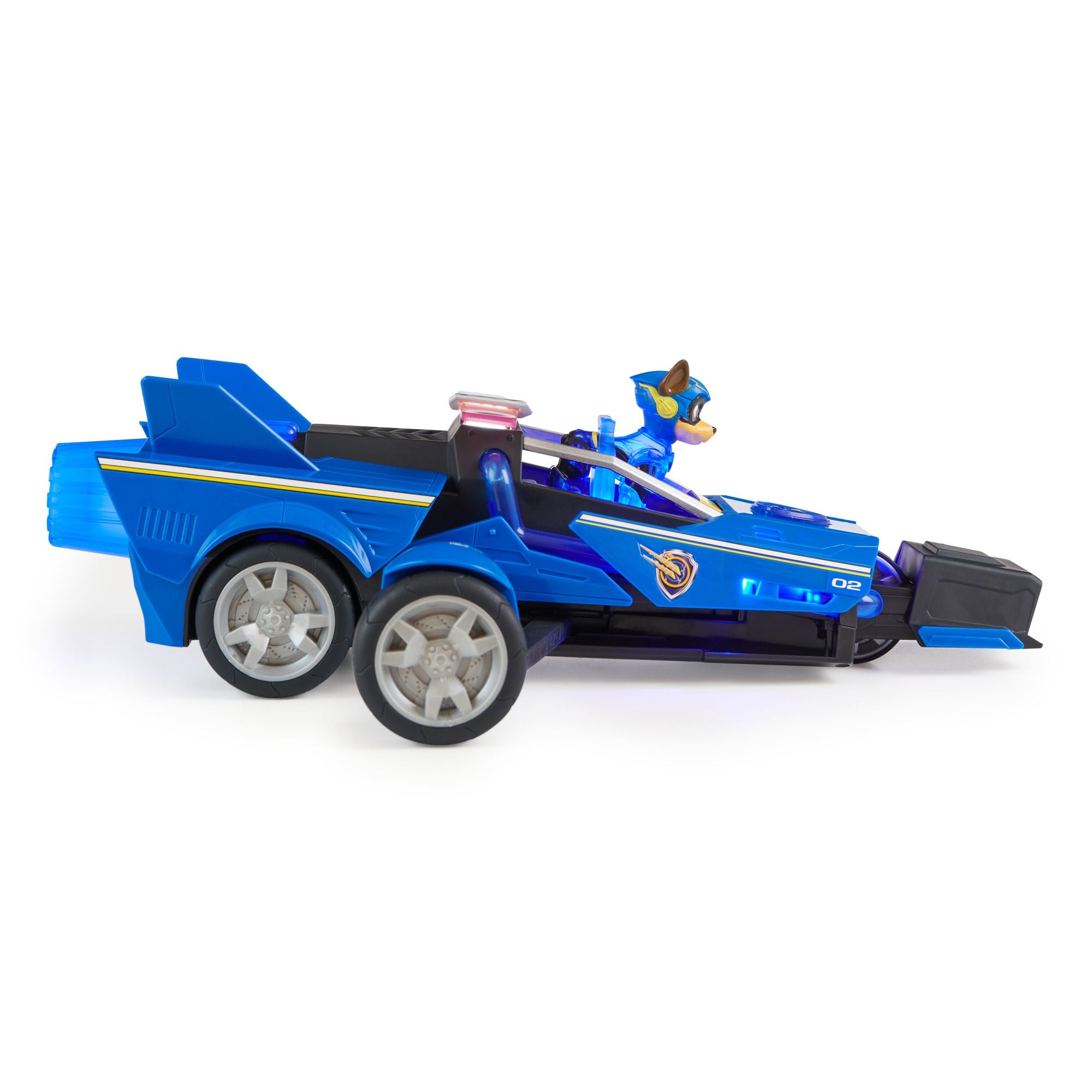 PAW Patrol The Mighty Movie Chase's Super-Sleek Transforming Rescue Cruiser