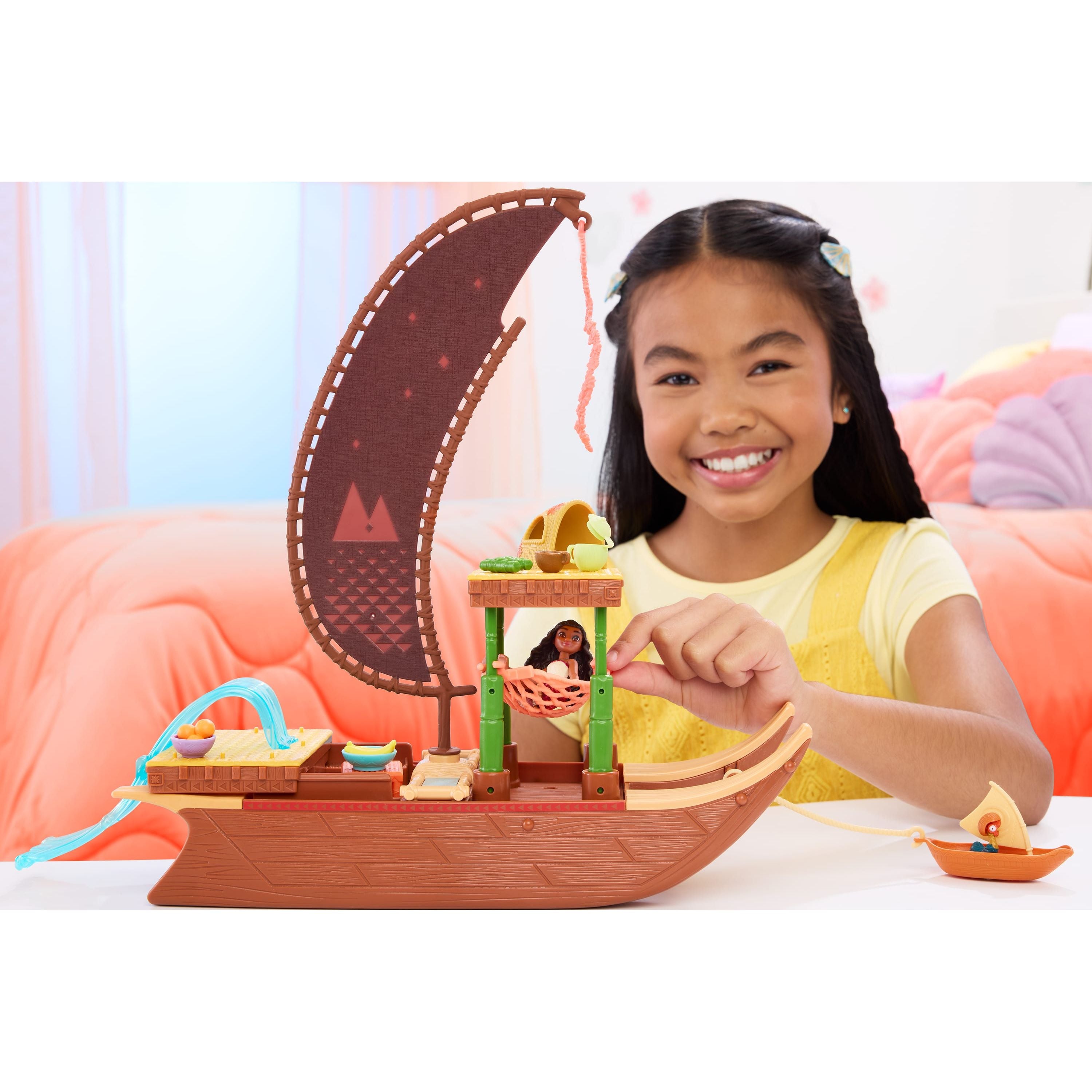 Hot! Disney Moana 2 Adventure Canoe Playset