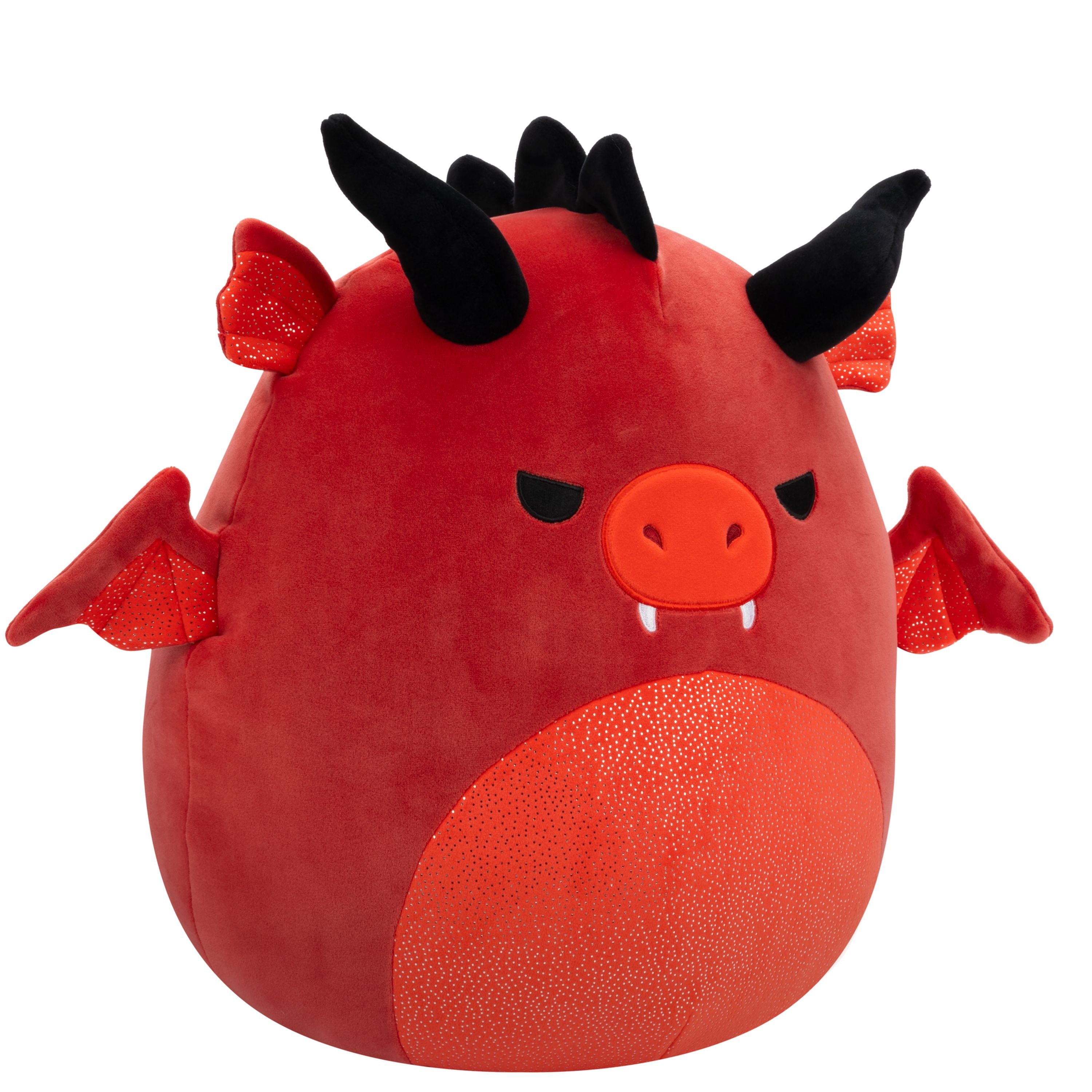 Hot Deal! 14-Inch Squishmallows S20 Red Dragon with Fierce Eyes and Glittery Belly