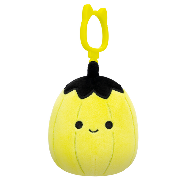 Halloween Special! 3.5-Inch Squishmallows Clip-On Plush Neon Lime Green Pumpkin with Black Top