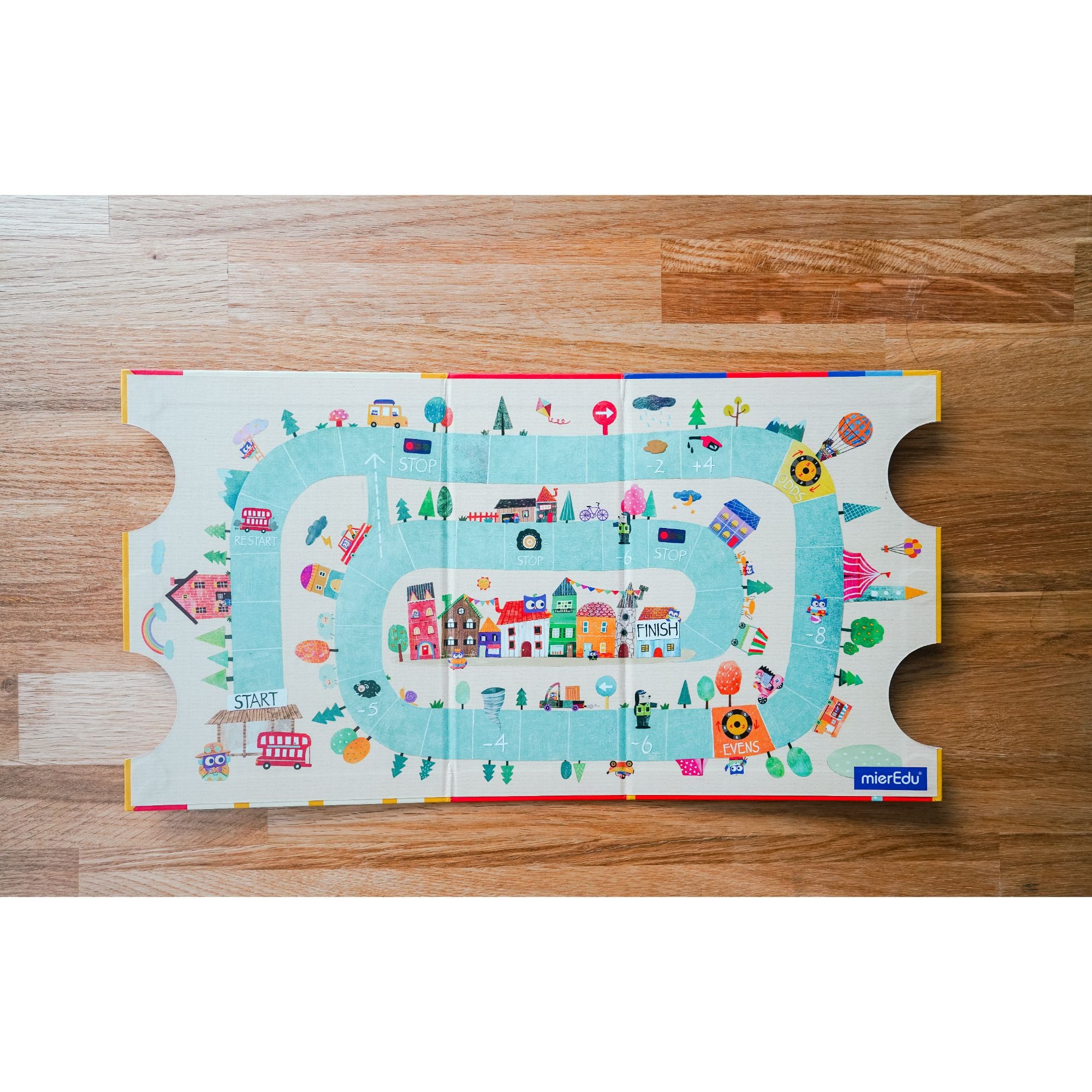 Eco-Friendly MierEdu Maths Learning Double-Decker Magnetic Bus Toy