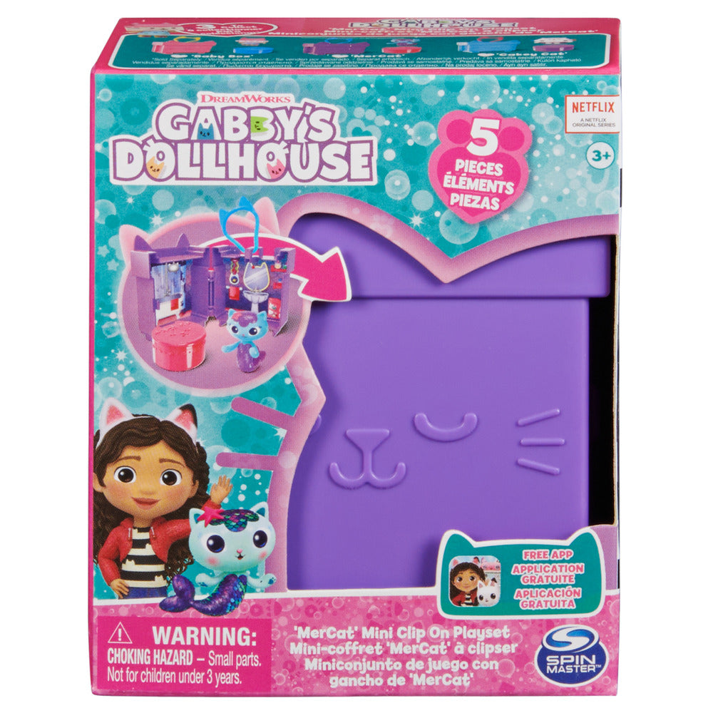 Gabby's Dollhouse Clip-On Playset - Mercat: Portable Pretend-Play Fun for Kids