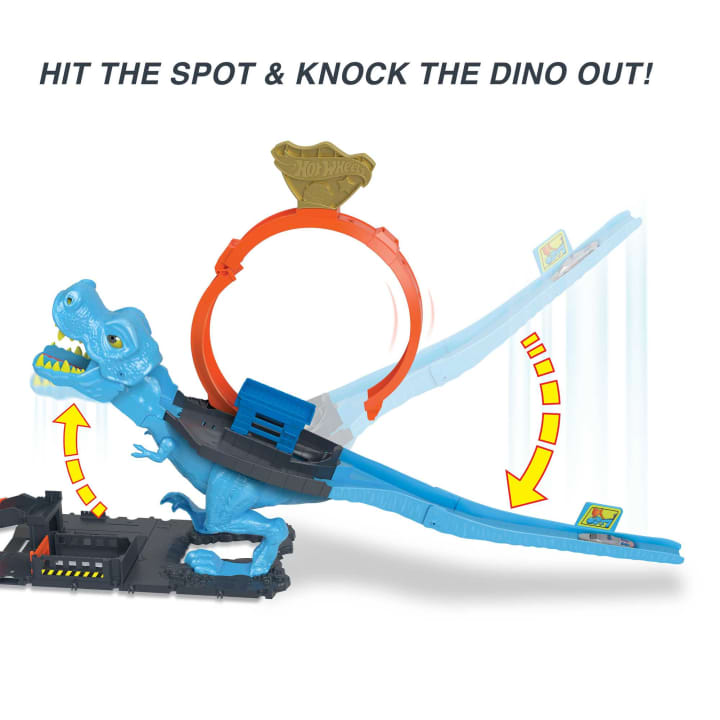 Hot Wheels City T-Rex Chomp Down Playset - Great Gift for Kids!