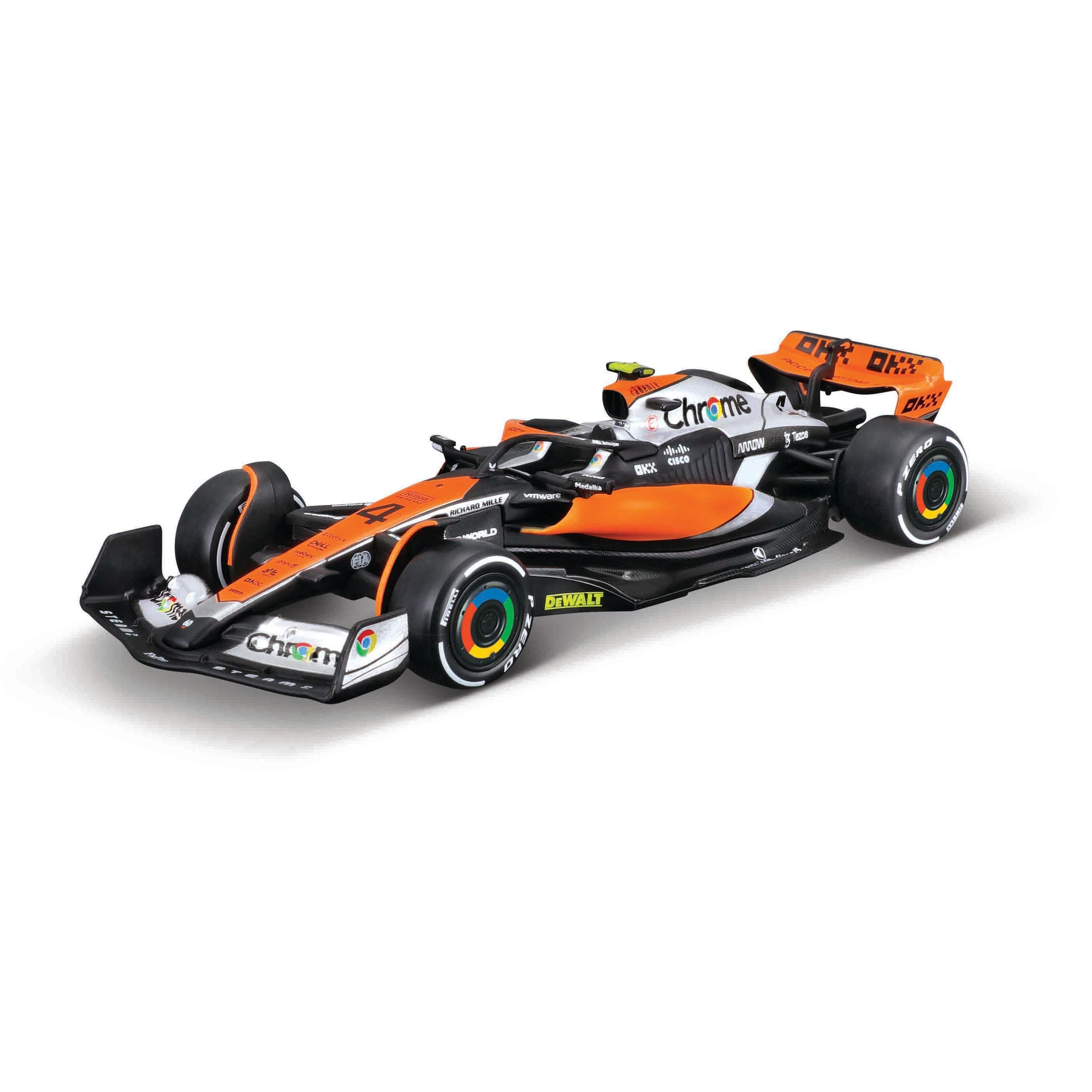 Bburago 1:43 Scale 2023 F1 McLaren Car #4 of Lando Norris