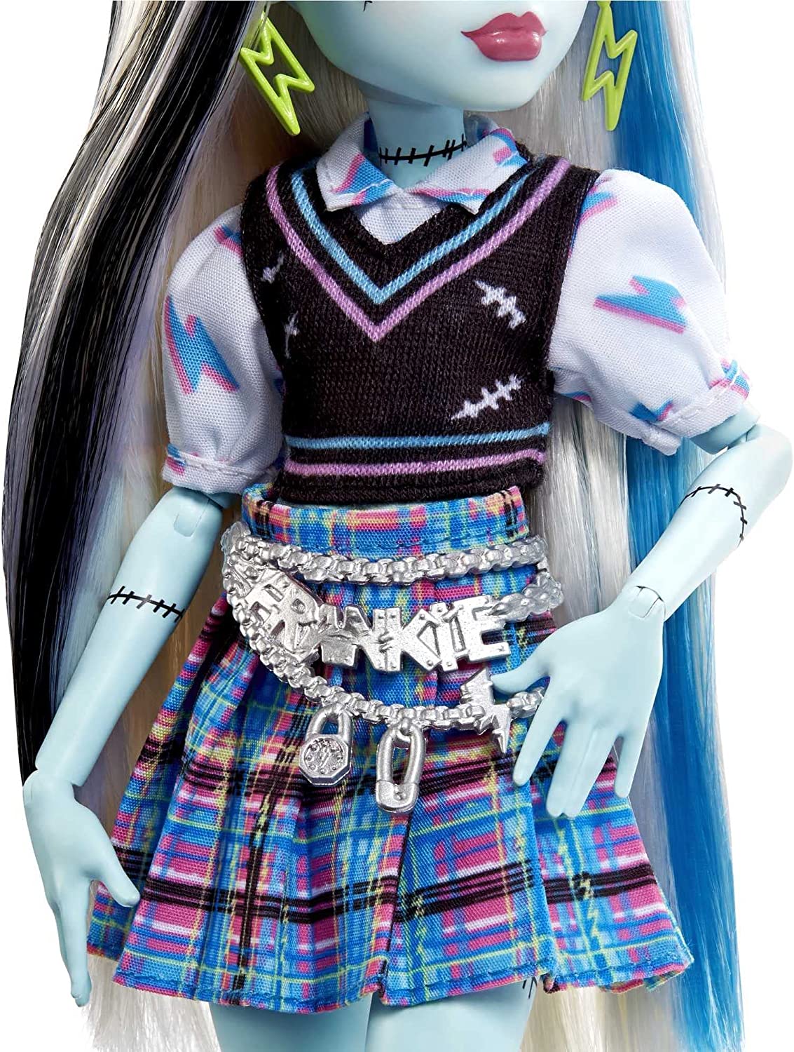 Monster High Frankie Stein Doll with Electrifying Fashion and Pet