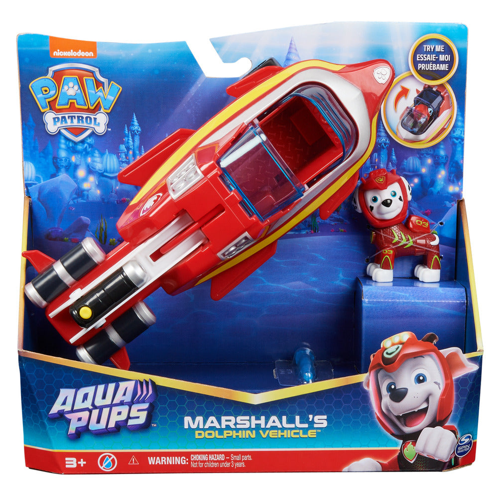 Hot Deal! PAW Patrol Aqua Themed Toy Vehicle - Marshall's Dolphin Rescue Car