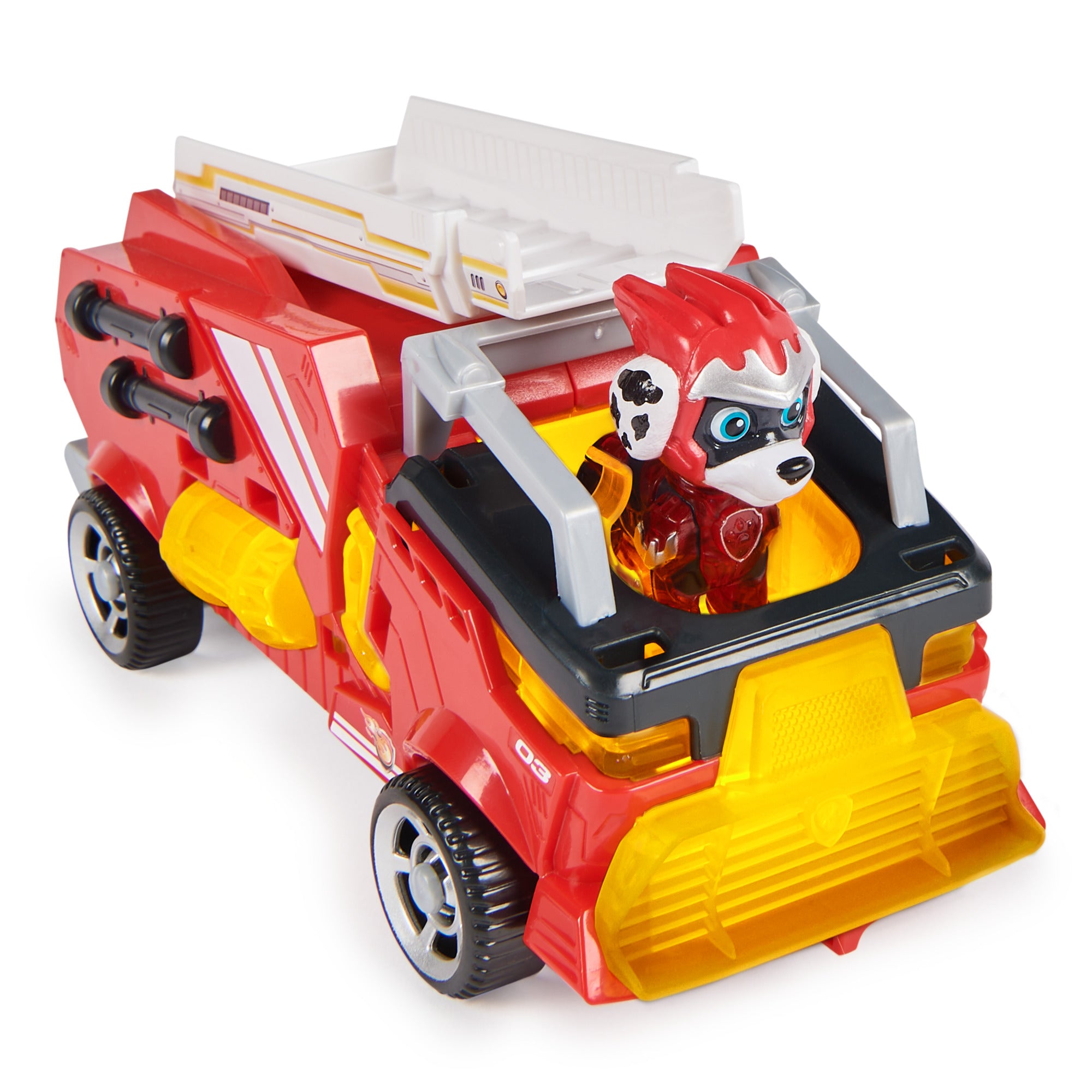 Hot Sale! PAW Patrol Mighty Movie Marshall's Fire Truck Theme Vehicle Toy