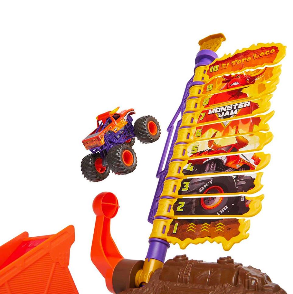 Monster Jam 1:64 El Toro Loco Big Air Challenge Playset - Exclusive & Fun!