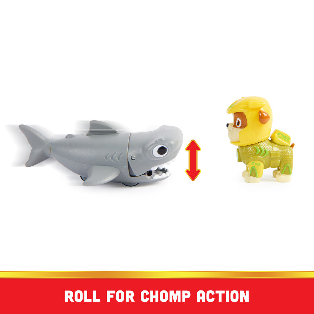 PAW Patrol Aqua Pups: Rubble in Wetsuit with Hammerhead Toy Set