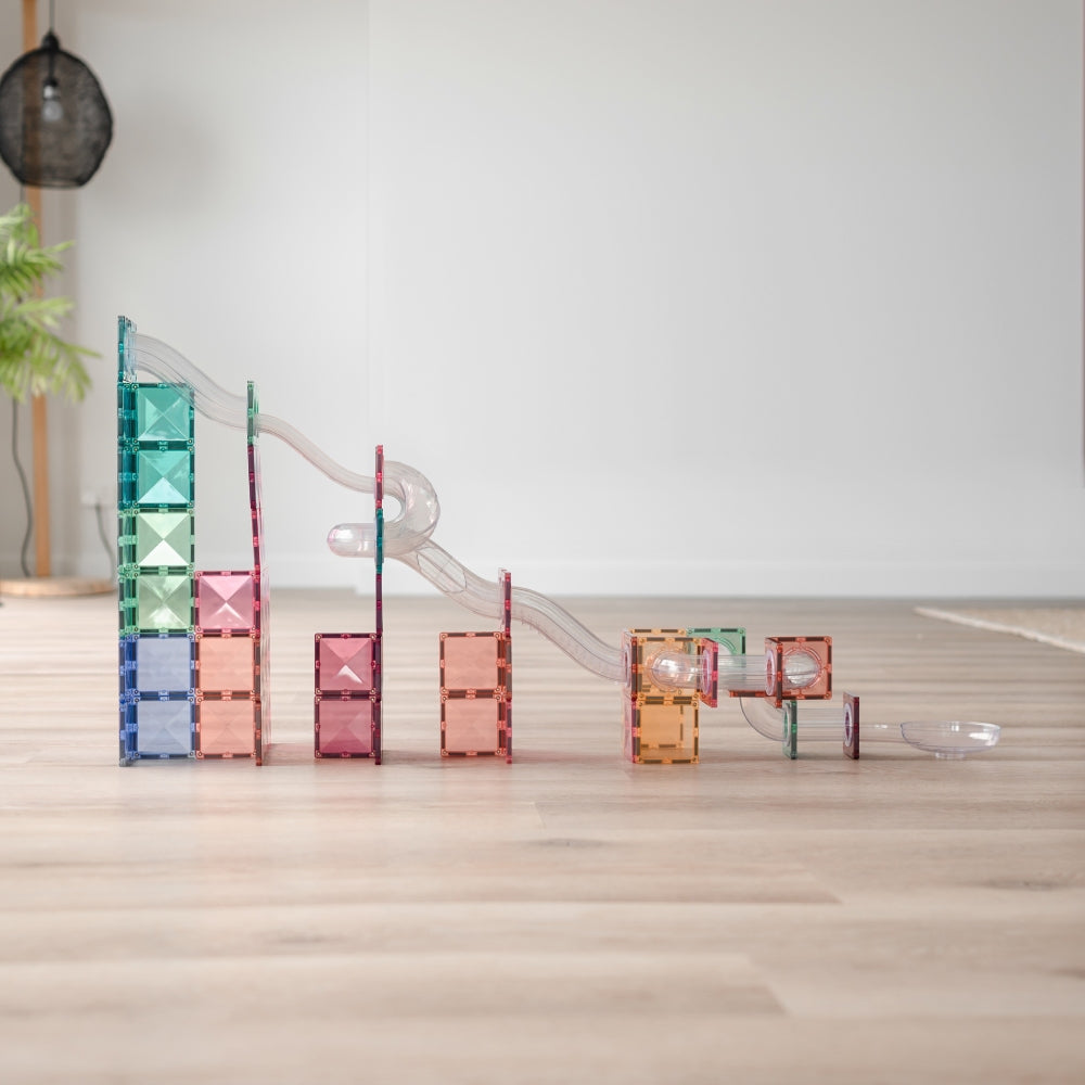 Connetix 80-Piece Pastel Ball Run Expansion Pack - Exclusive Design & More Fun